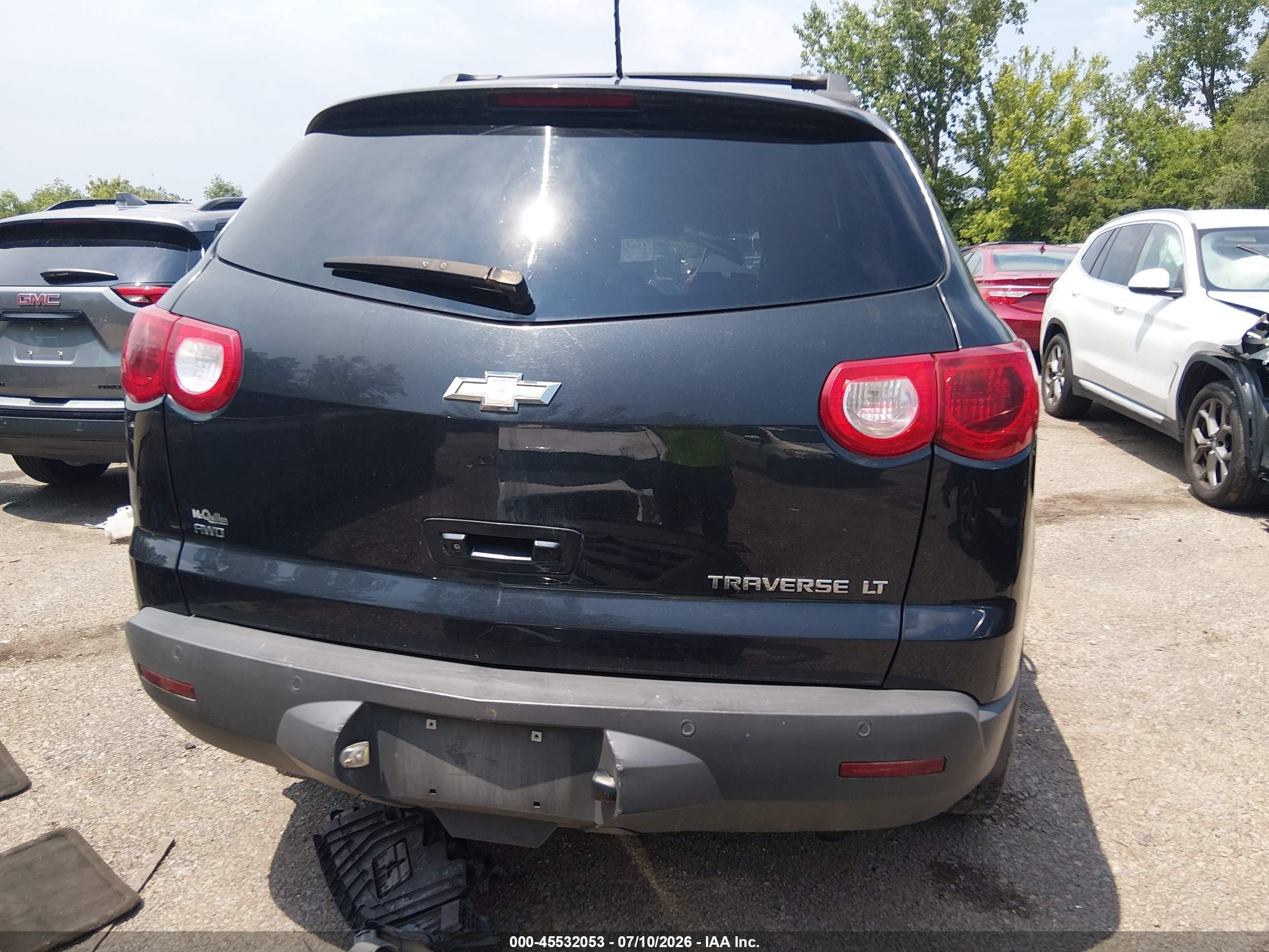 2011 Chevrolet Traverse 1lt Black vin: 1GNKVGED6BJ391111
