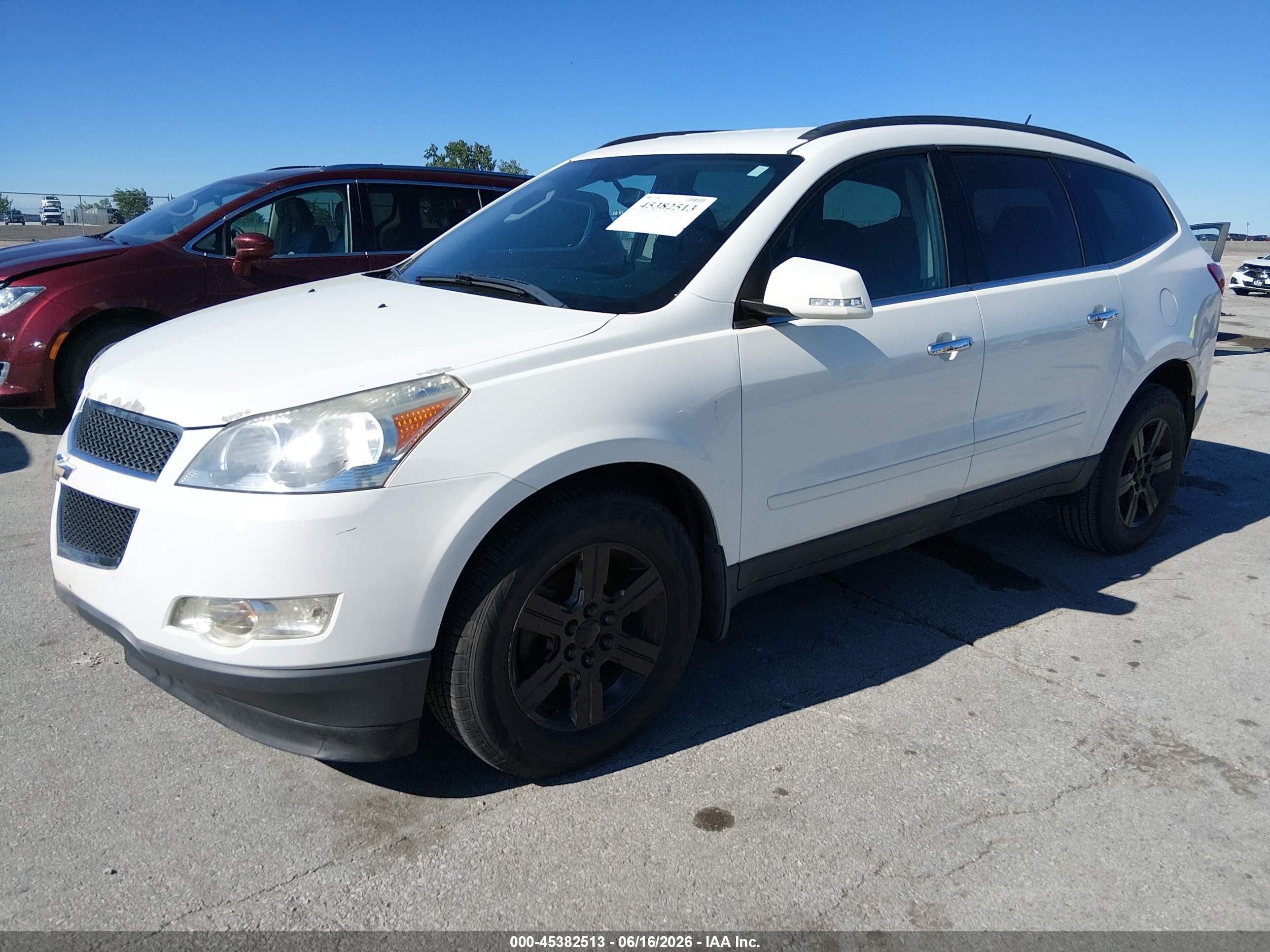 2012 Chevrolet Traverse Lt W/1lt White vin: 1GNKVGED6CJ130997