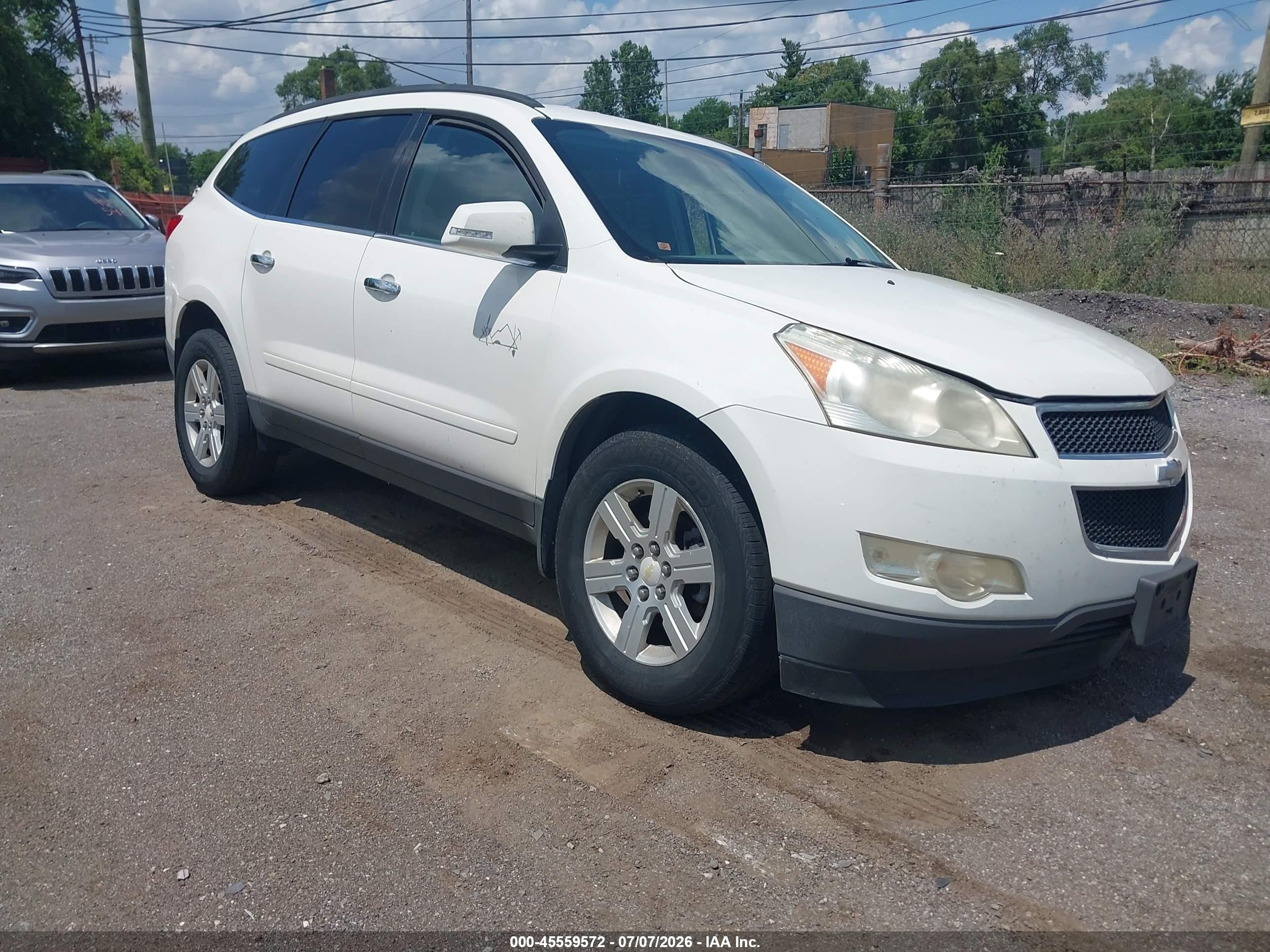 2011 Chevrolet Traverse 1lt White vin: 1GNKVGED7BJ229956