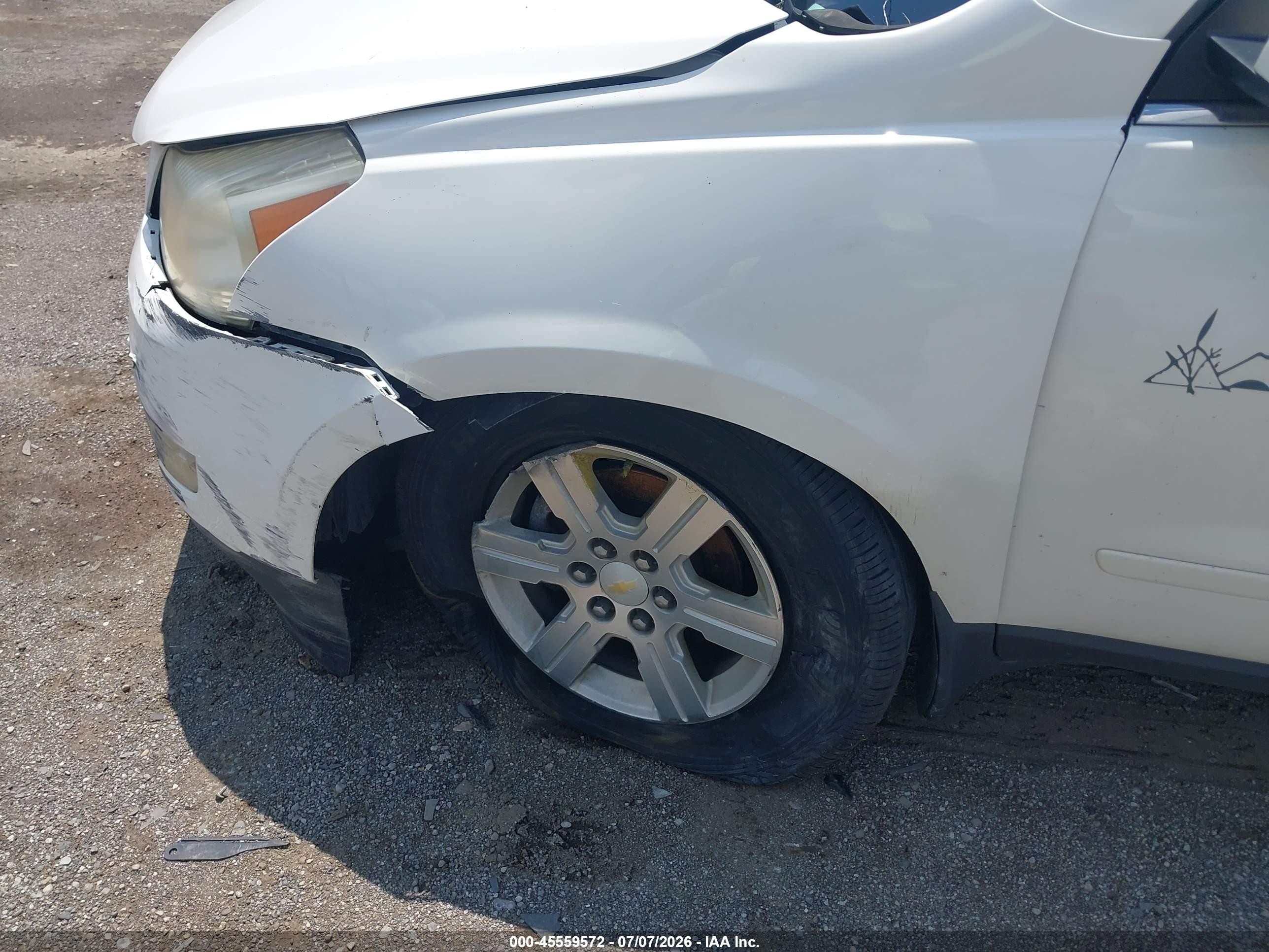2011 Chevrolet Traverse 1lt White vin: 1GNKVGED7BJ229956