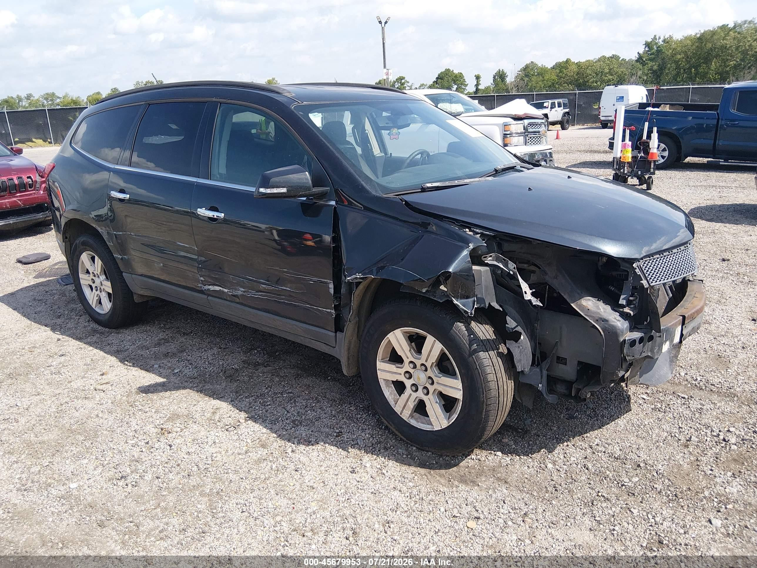 2011 Chevrolet Traverse 1lt Black vin: 1GNKVGED7BJ333783