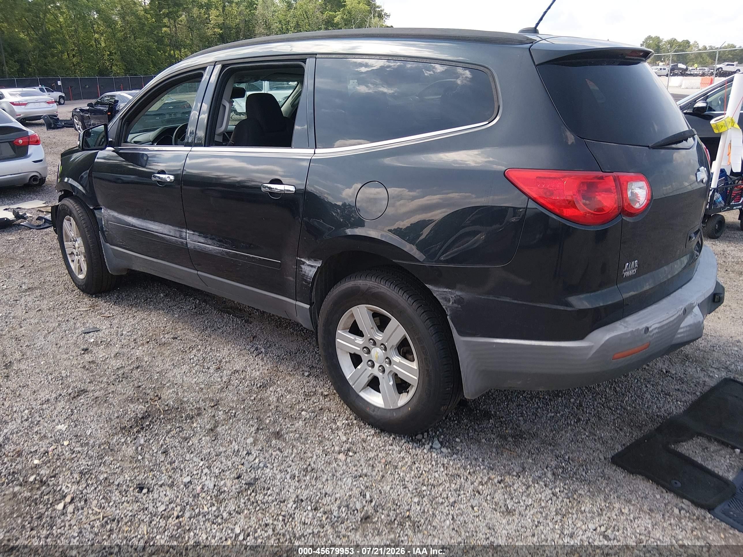 2011 Chevrolet Traverse 1lt Black vin: 1GNKVGED7BJ333783