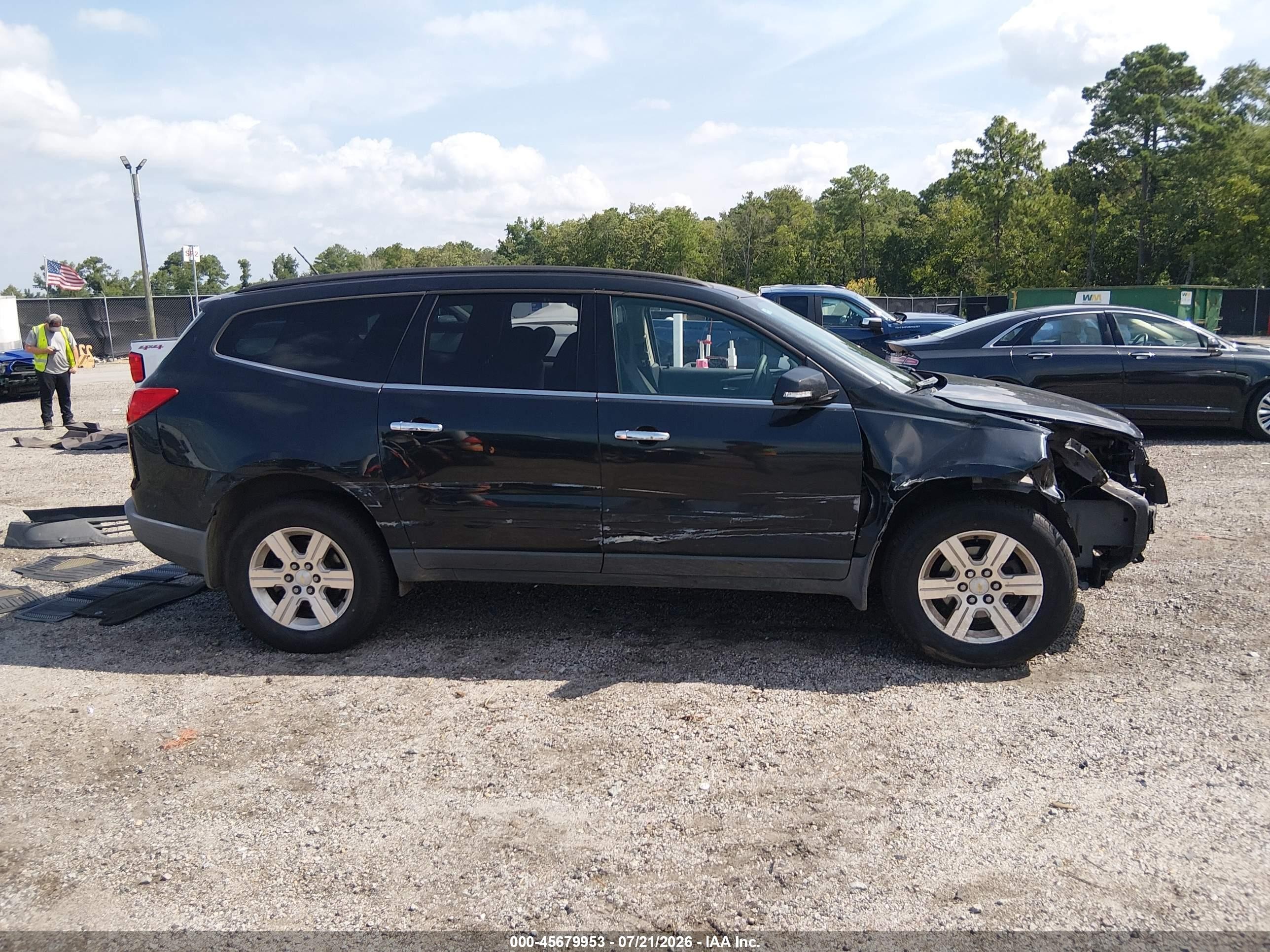 2011 Chevrolet Traverse 1lt Black vin: 1GNKVGED7BJ333783