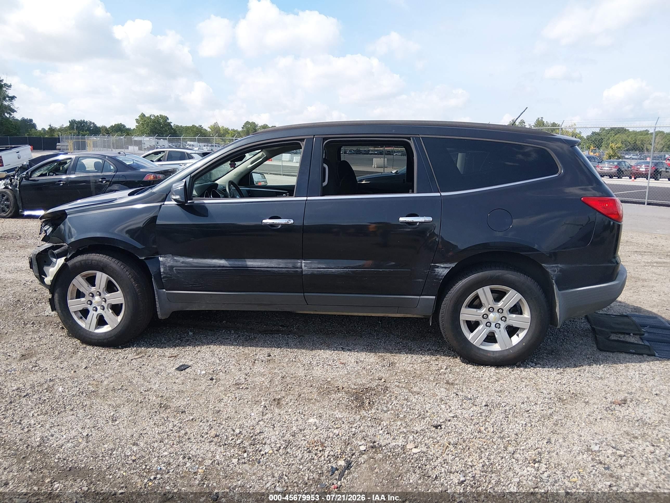 2011 Chevrolet Traverse 1lt Black vin: 1GNKVGED7BJ333783