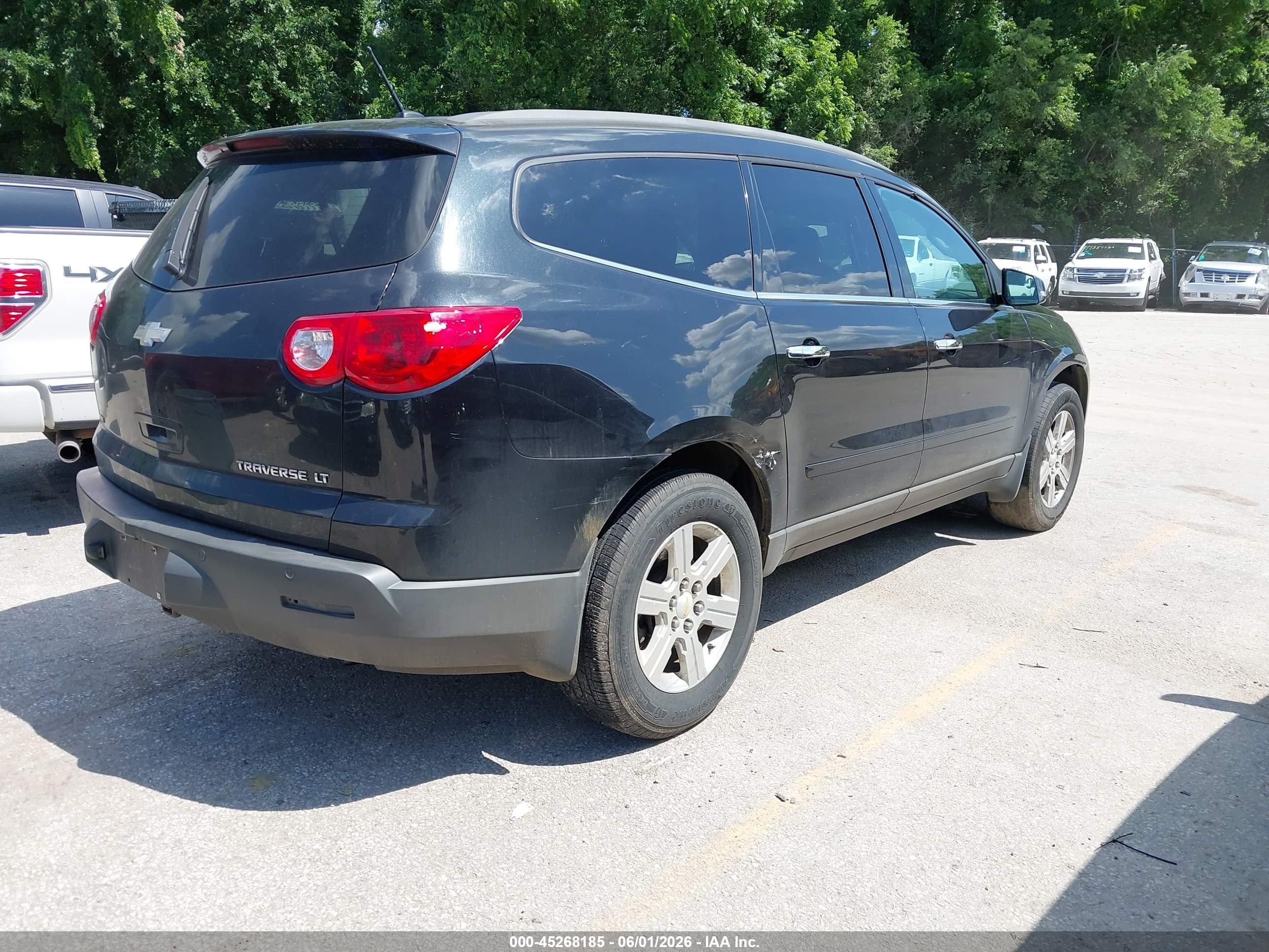 2012 Chevrolet Traverse 1lt Black vin: 1GNKVGED7CJ113075