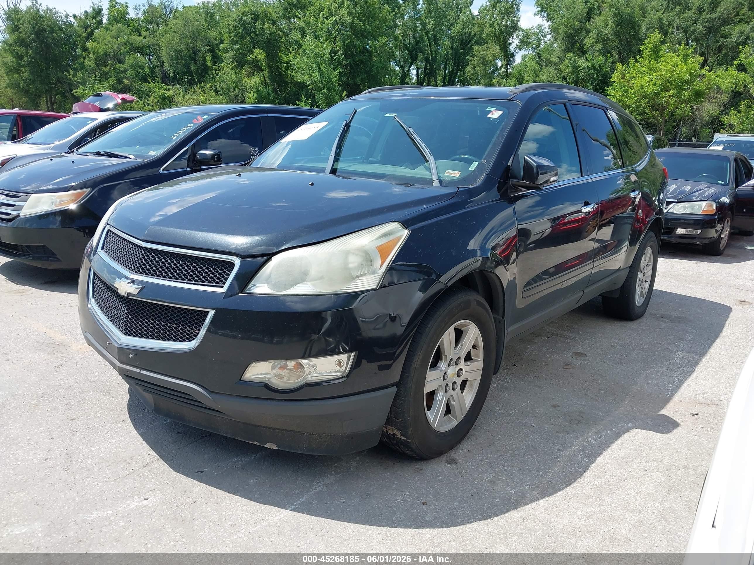 2012 Chevrolet Traverse 1lt Black vin: 1GNKVGED7CJ113075
