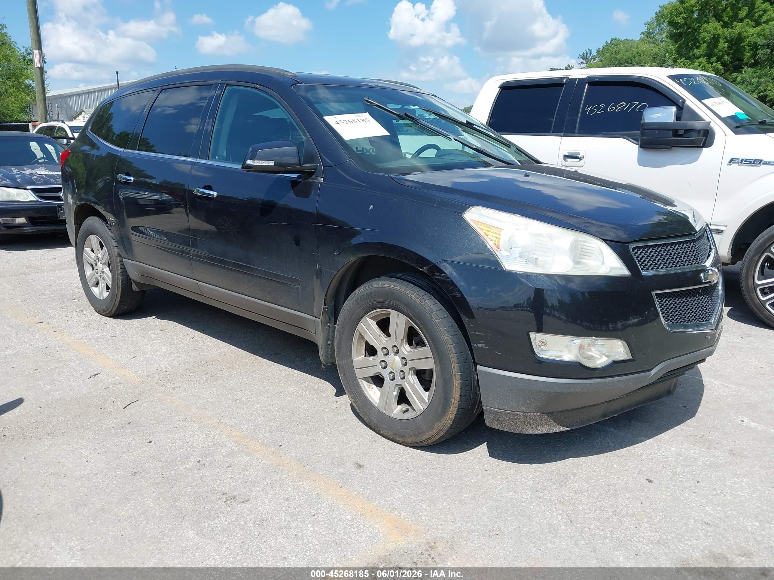 2012 Chevrolet Traverse 1lt Black vin: 1GNKVGED7CJ113075