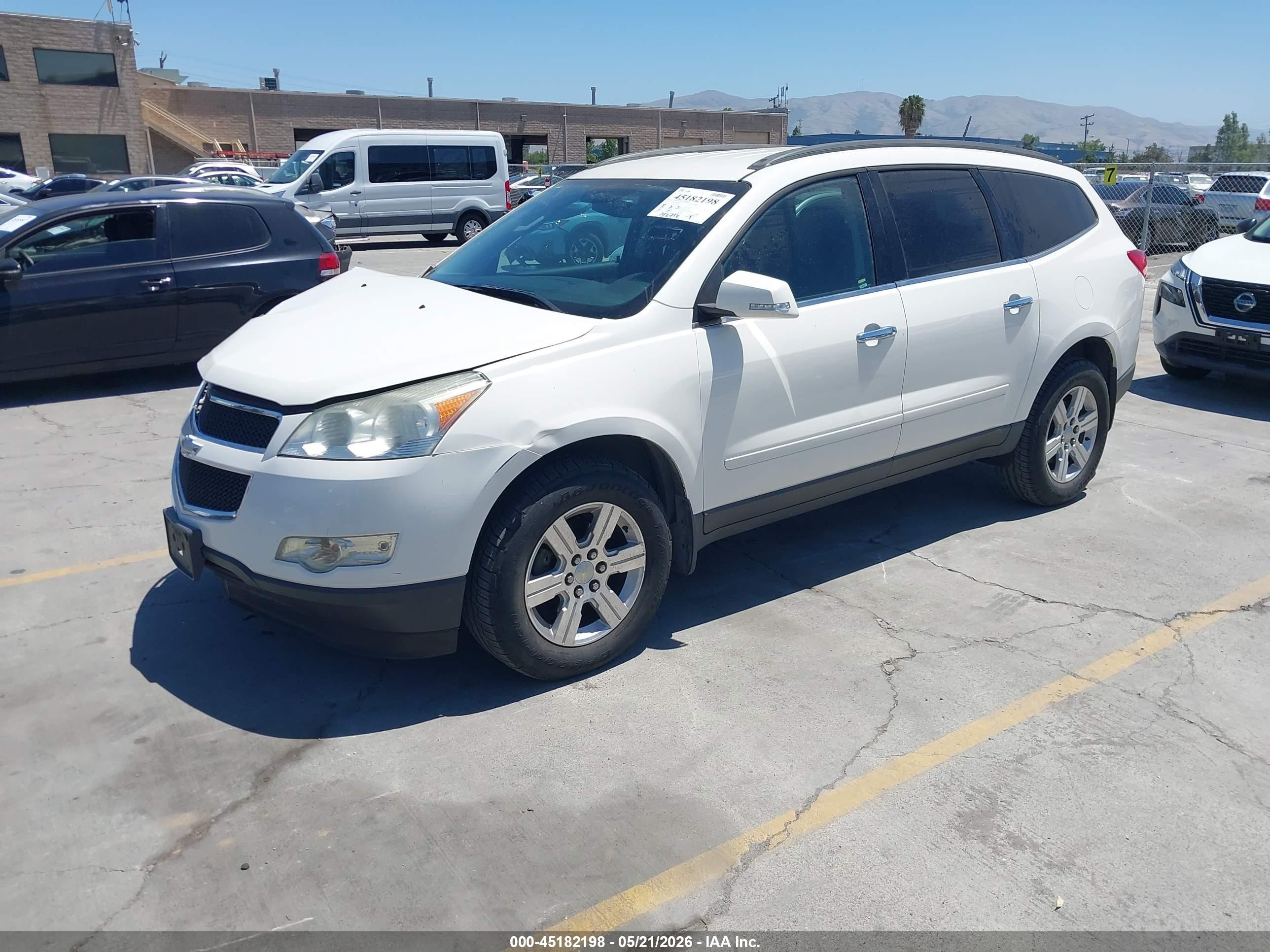 2012 Chevrolet Traverse 1lt Белый vin: 1GNKVGED7CJ122262