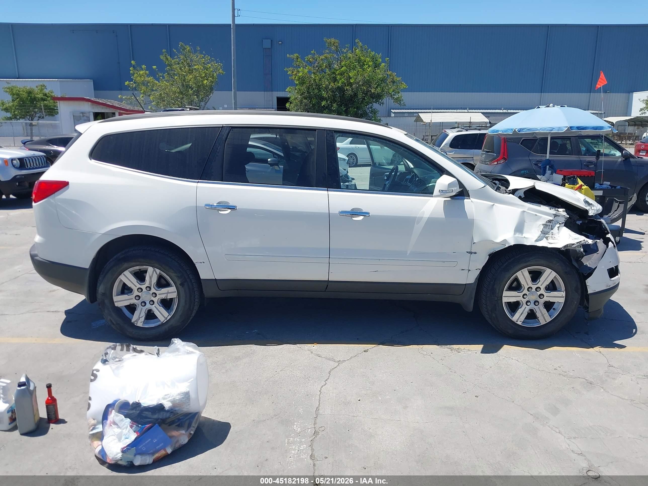 2012 Chevrolet Traverse 1lt Белый vin: 1GNKVGED7CJ122262