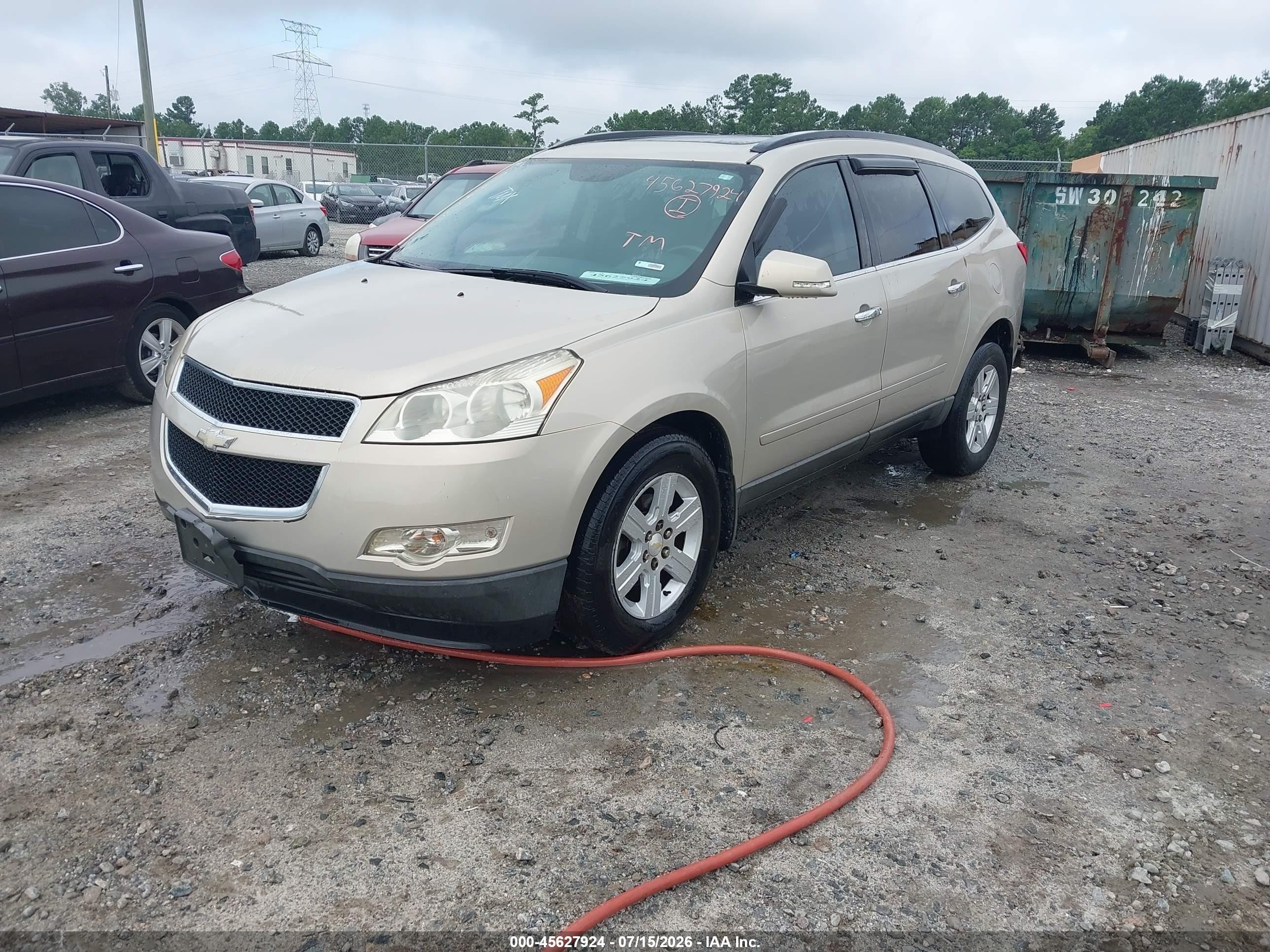 2012 Chevrolet Traverse Lt W/1lt Gold vin: 1GNKVGED8CJ113473