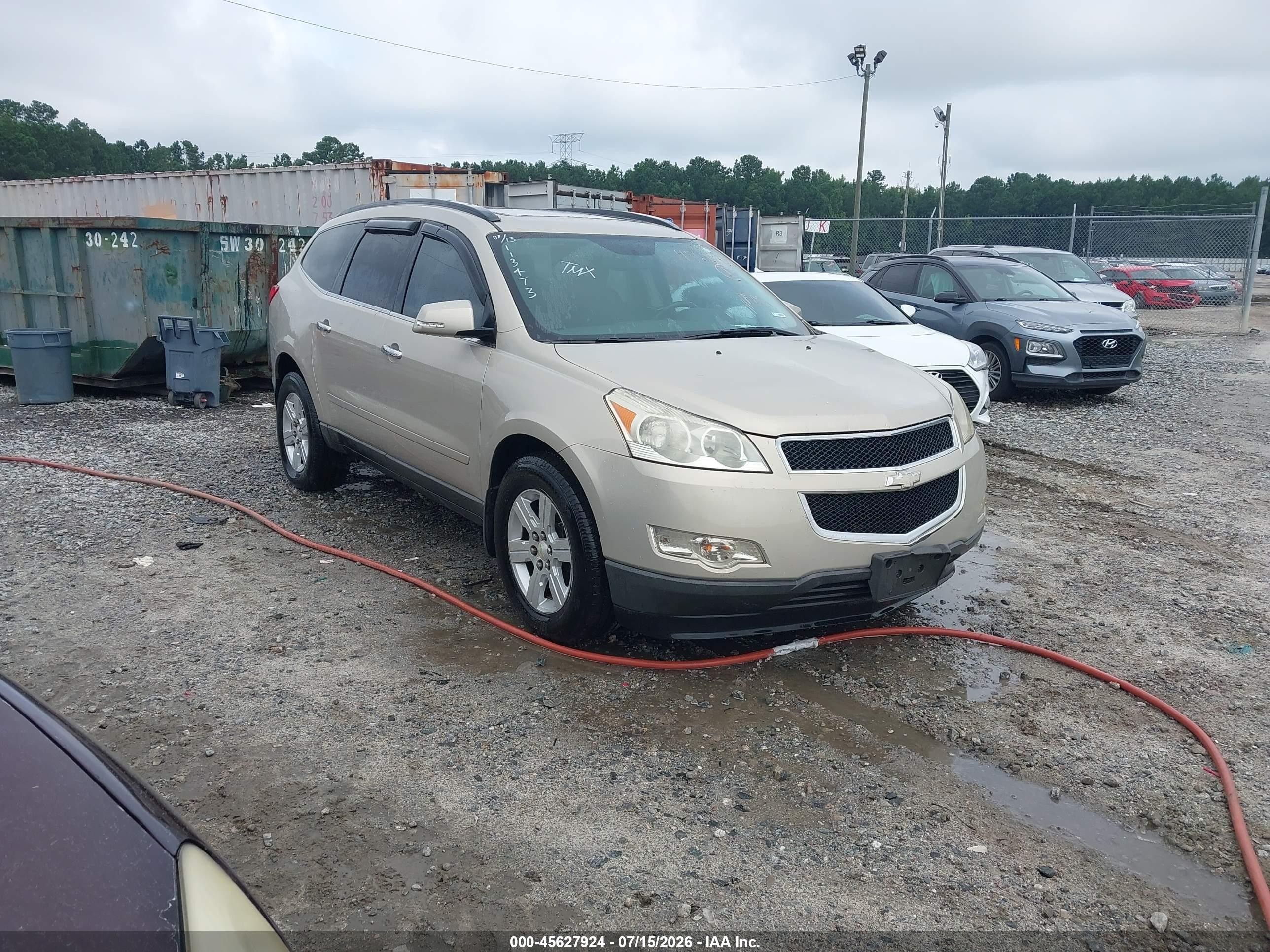 2012 Chevrolet Traverse Lt W/1lt Gold vin: 1GNKVGED8CJ113473