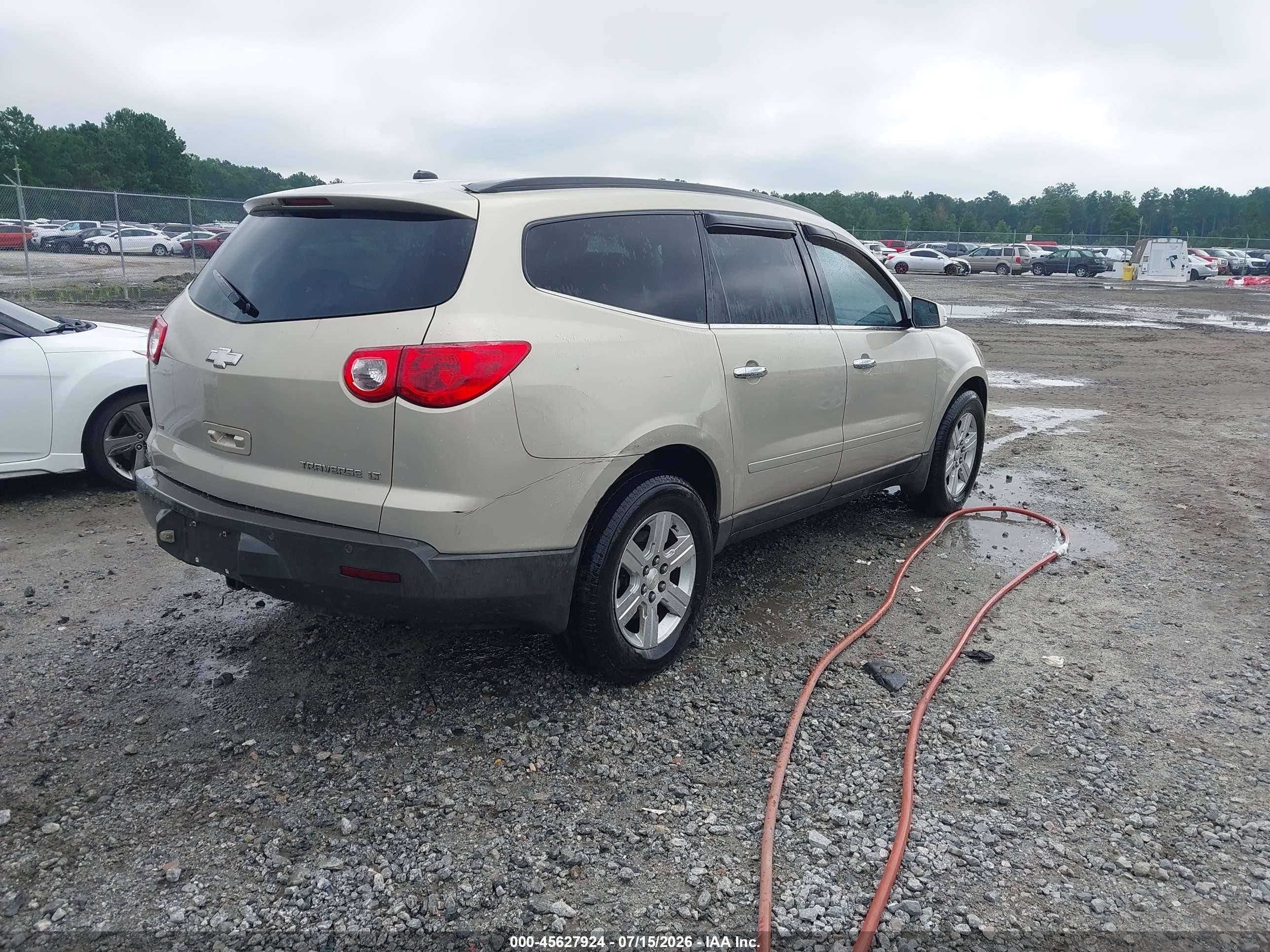 2012 Chevrolet Traverse Lt W/1lt Gold vin: 1GNKVGED8CJ113473