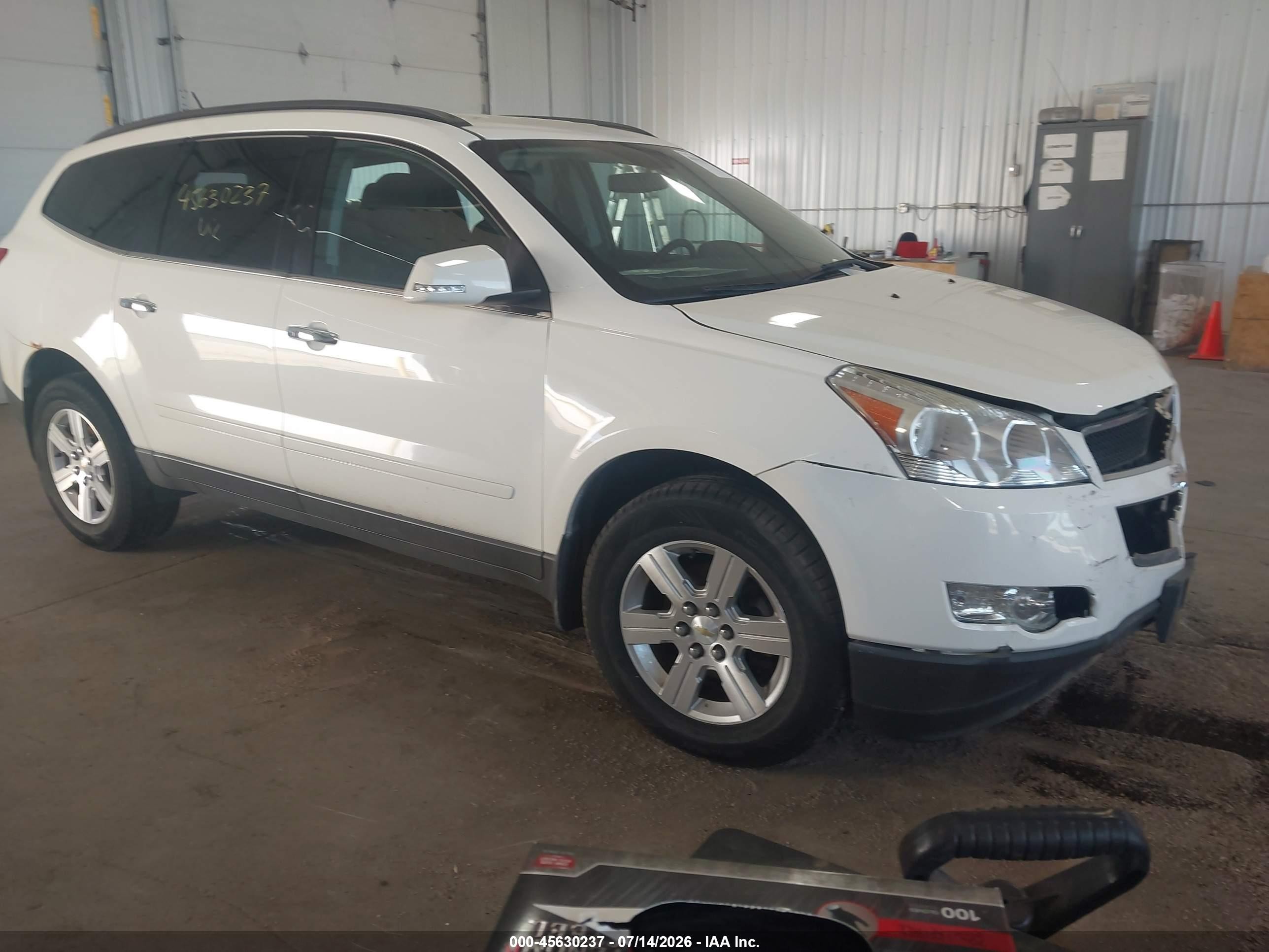 2012 Chevrolet Traverse Lt W/1lt White vin: 1GNKVGED8CJ184463