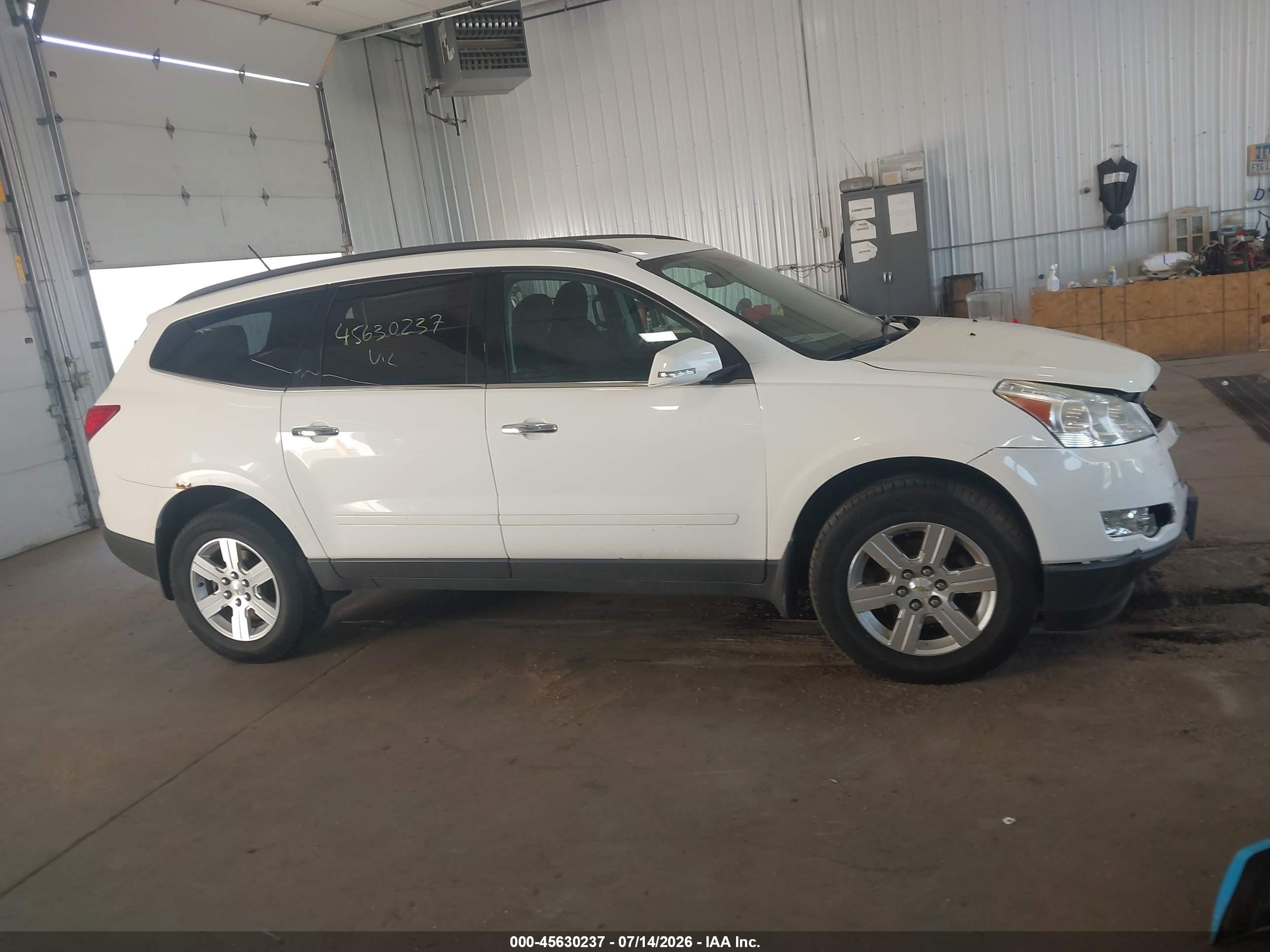 2012 Chevrolet Traverse Lt W/1lt White vin: 1GNKVGED8CJ184463