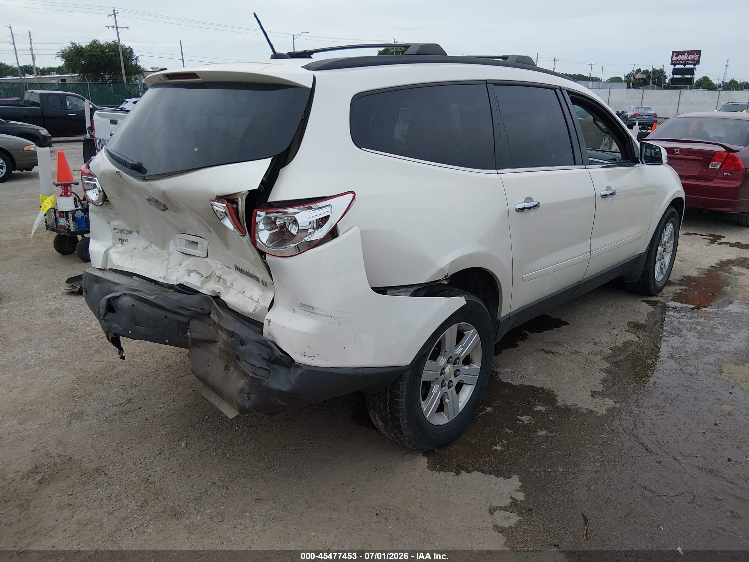 2012 Chevrolet Traverse Lt W/1lt White vin: 1GNKVGED8CJ255368
