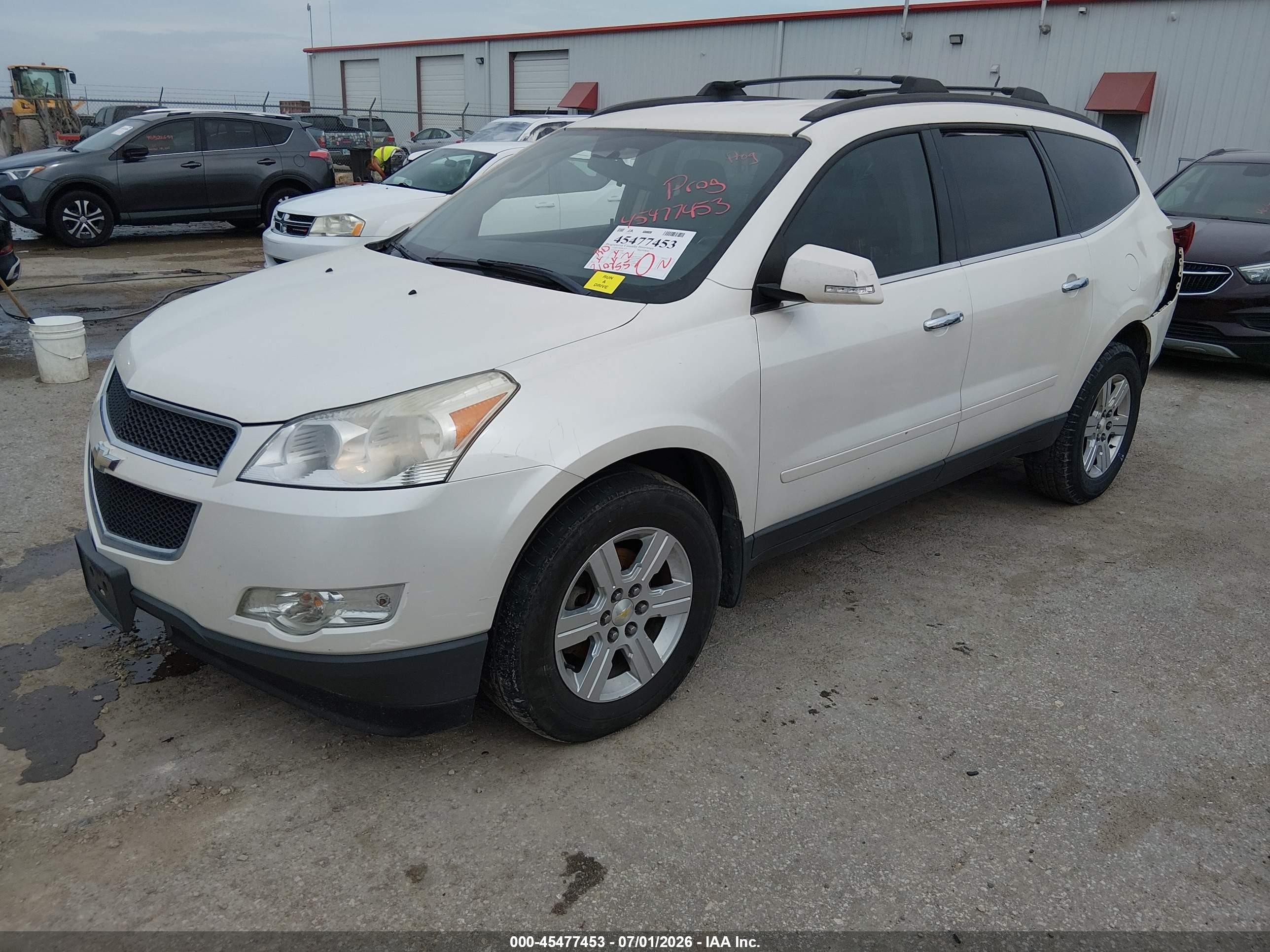 2012 Chevrolet Traverse Lt W/1lt White vin: 1GNKVGED8CJ255368