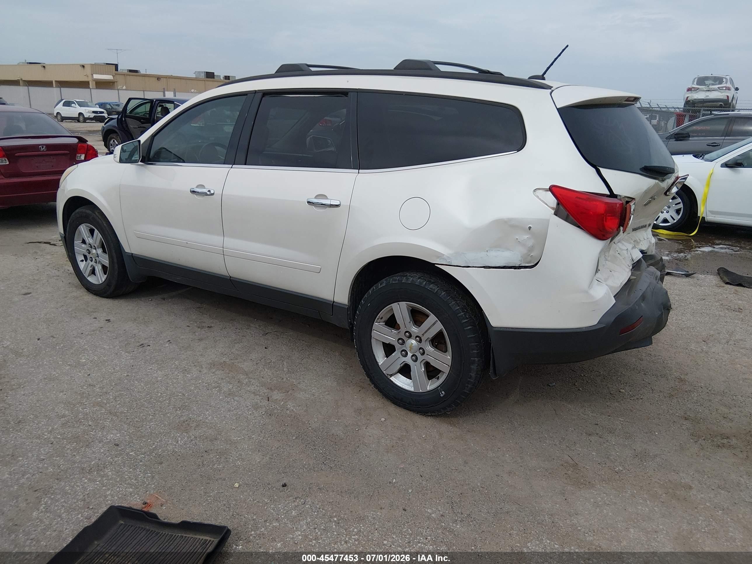 2012 Chevrolet Traverse Lt W/1lt White vin: 1GNKVGED8CJ255368