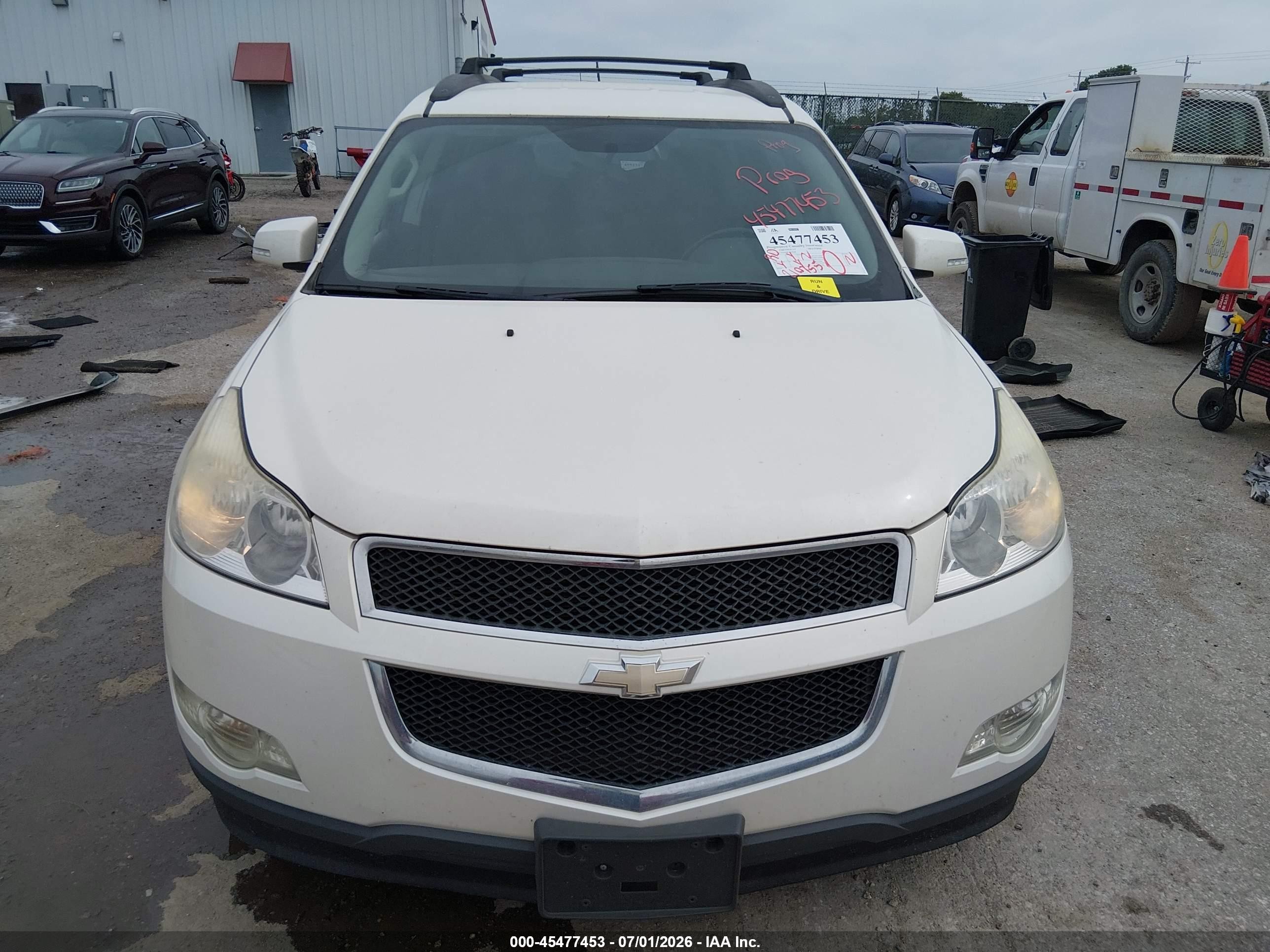 2012 Chevrolet Traverse Lt W/1lt White vin: 1GNKVGED8CJ255368
