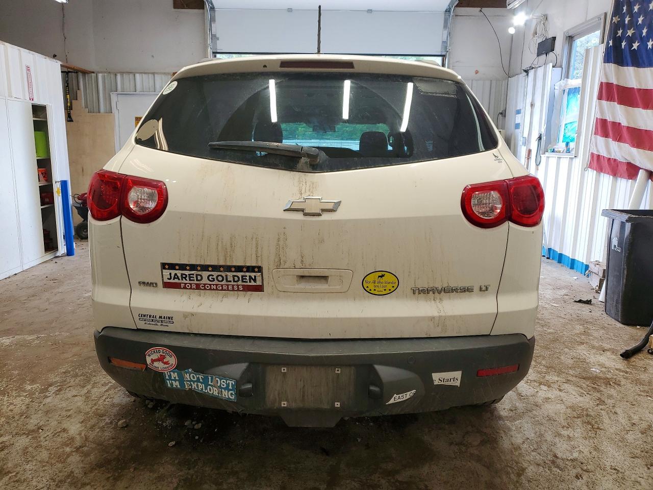 2011 Chevrolet Traverse Lt White vin: 1GNKVGED9BJ366526
