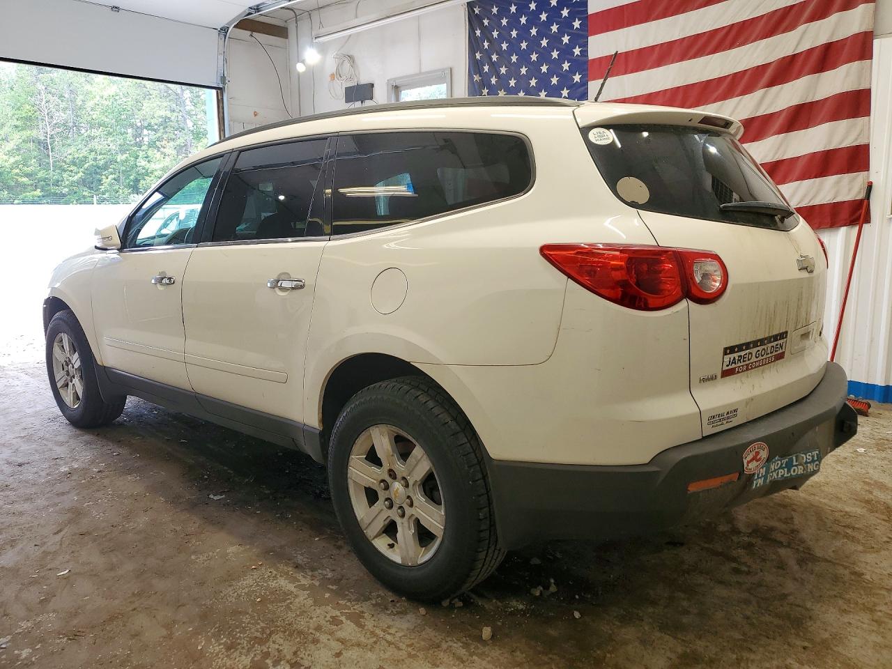 2011 Chevrolet Traverse Lt White vin: 1GNKVGED9BJ366526