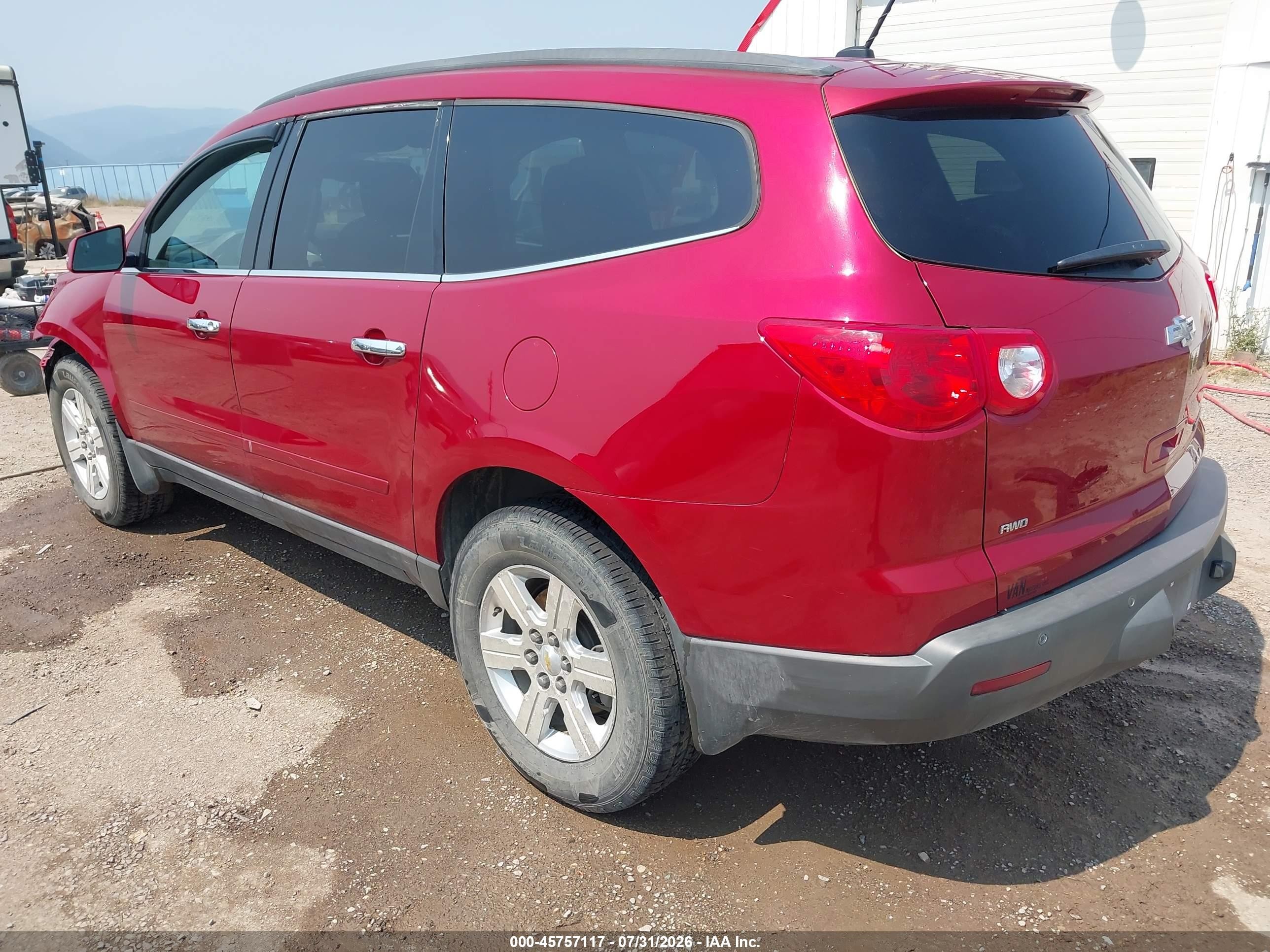 2012 Chevrolet Traverse Lt Red vin: 1GNKVGED9CJ406055