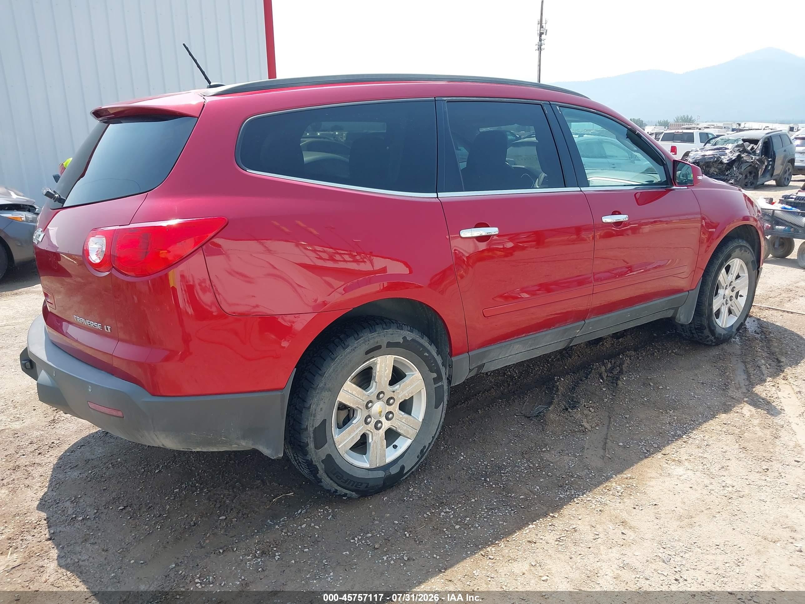 2012 Chevrolet Traverse Lt Red vin: 1GNKVGED9CJ406055