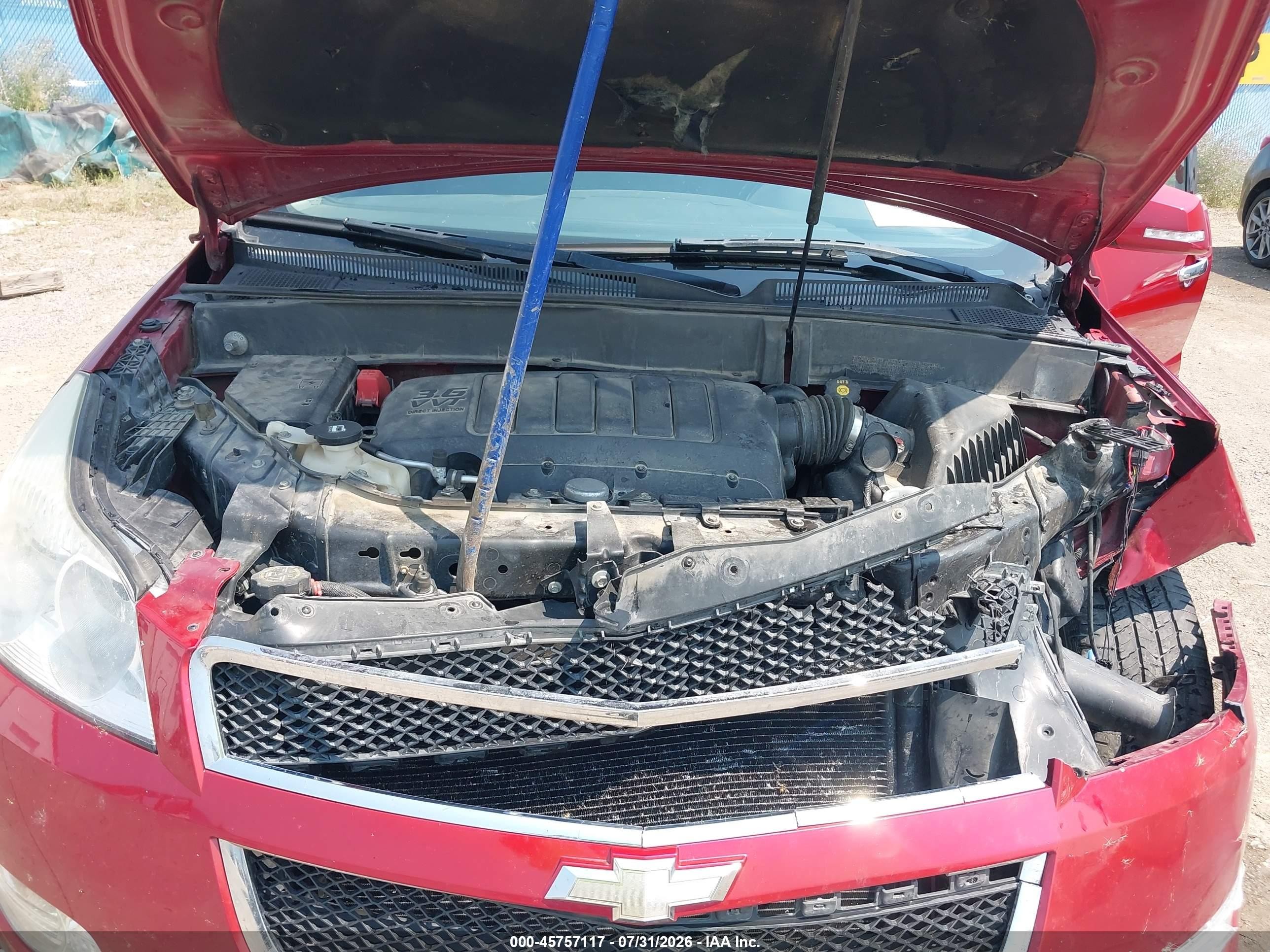 2012 Chevrolet Traverse Lt Red vin: 1GNKVGED9CJ406055
