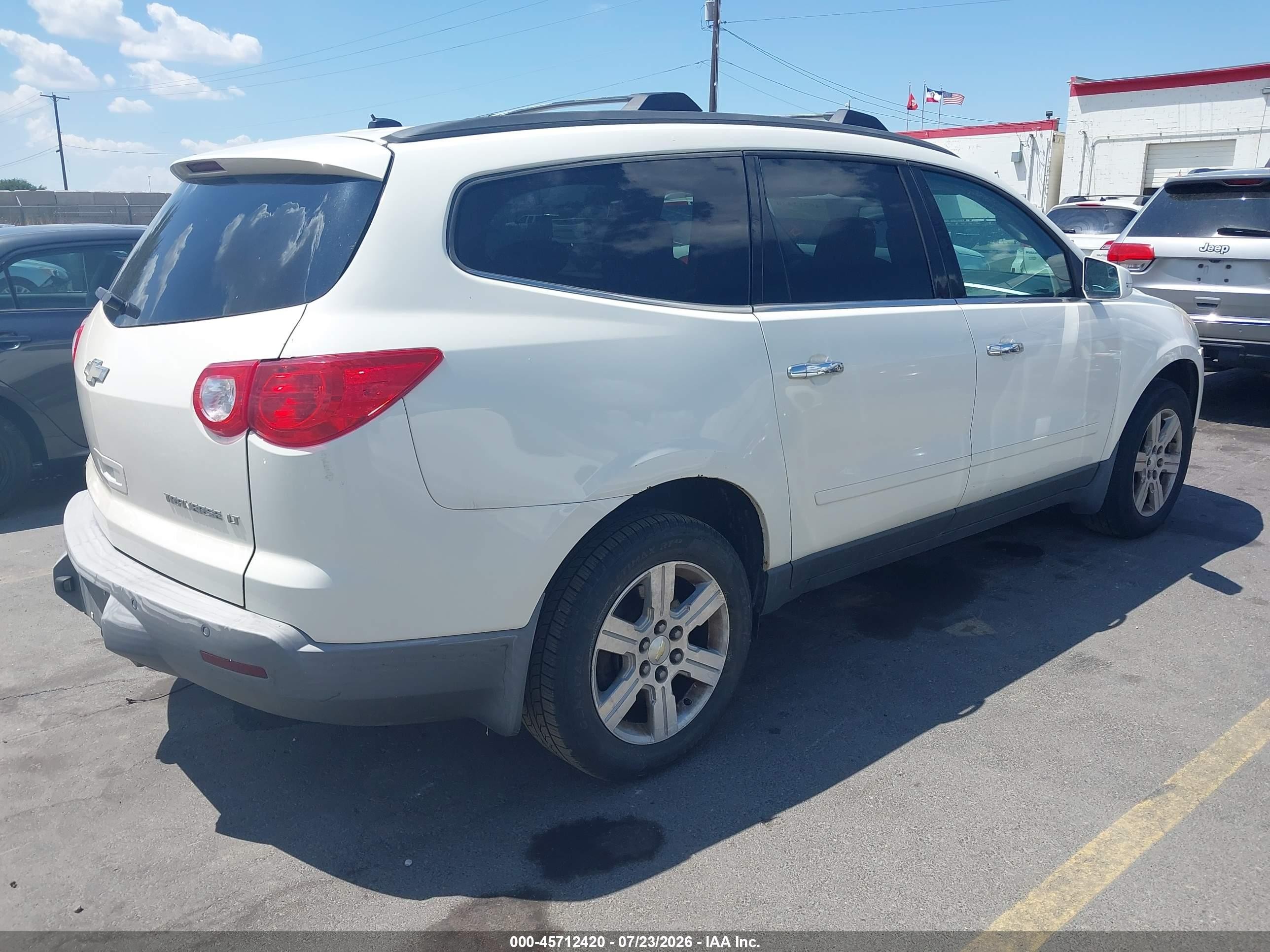 2011 Chevrolet Traverse 1lt White vin: 1GNKVGEDXBJ132718