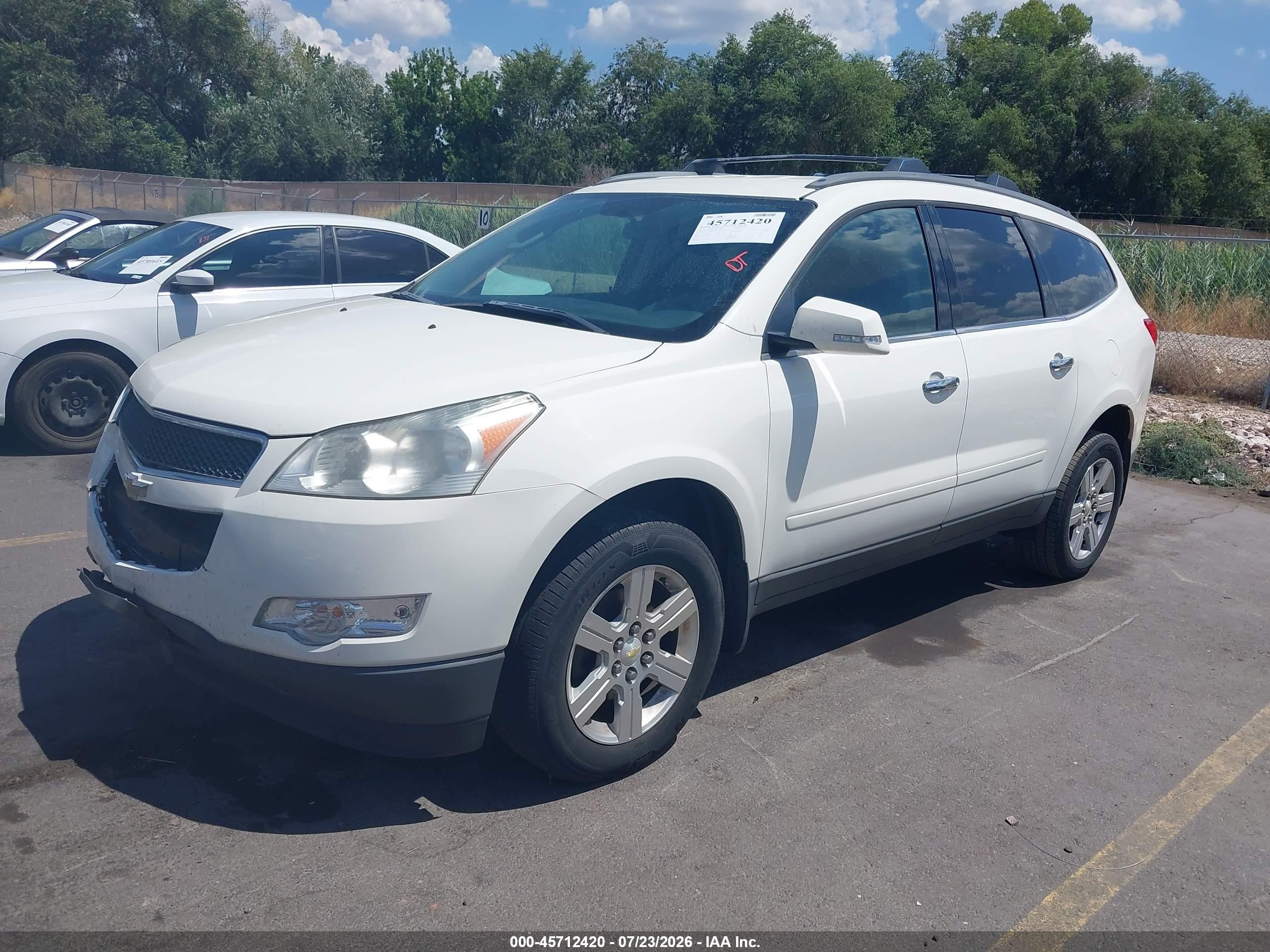 2011 Chevrolet Traverse 1lt White vin: 1GNKVGEDXBJ132718