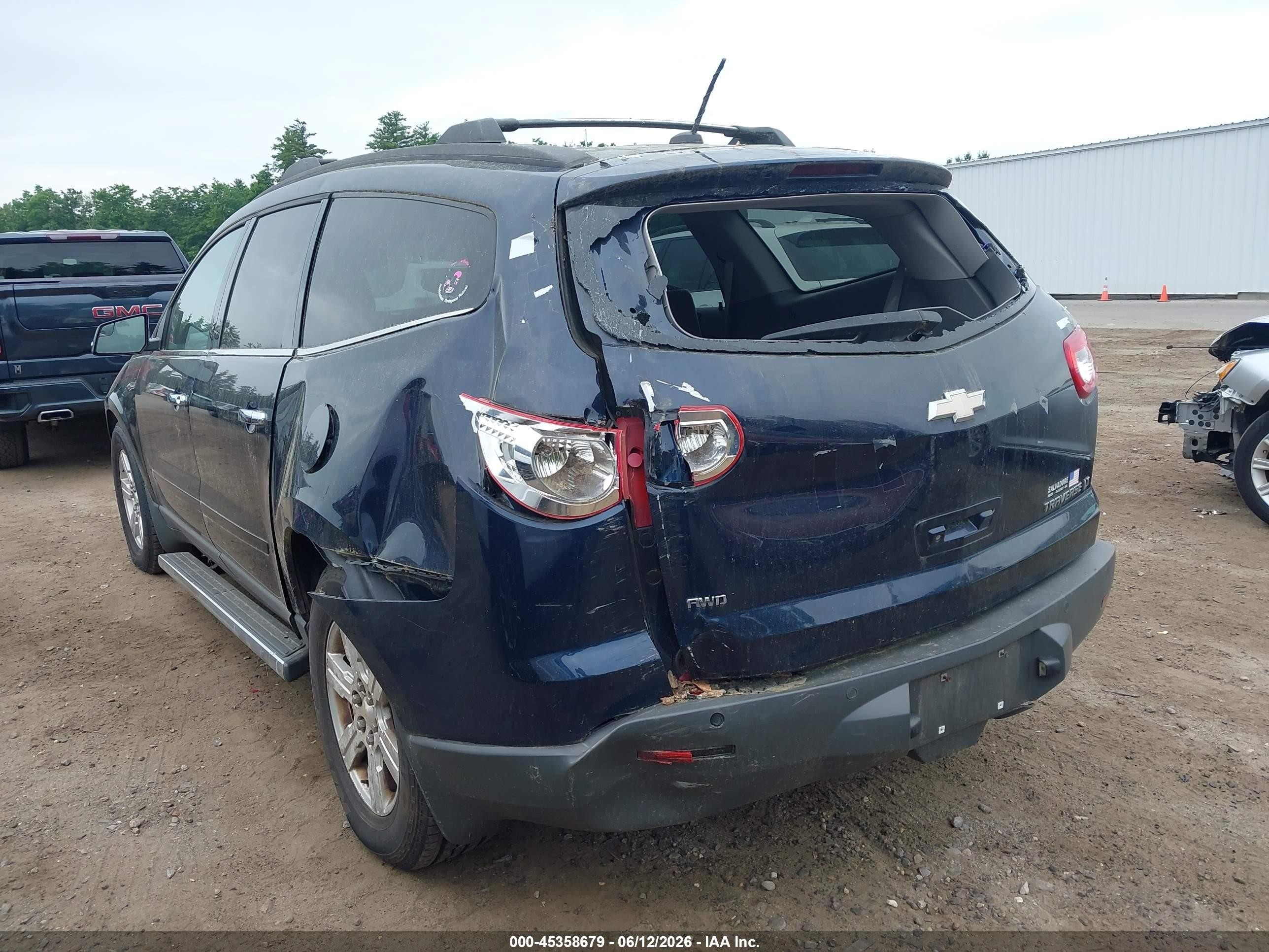 2011 Chevrolet Traverse 1lt Black vin: 1GNKVGEDXBJ399244