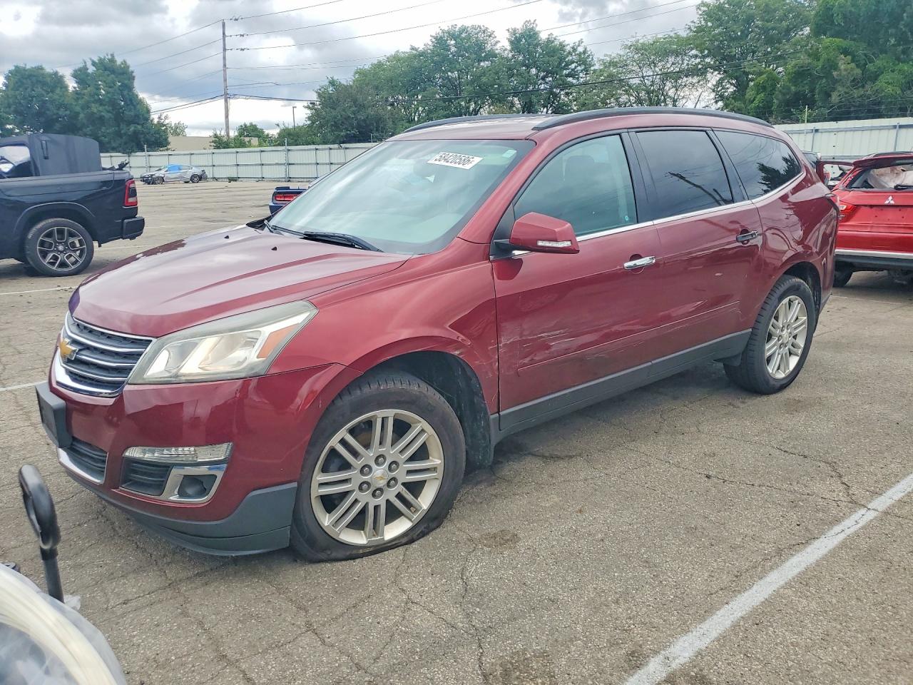 2015 Chevrolet Traverse Lt Burgundy vin: 1GNKVGKD0FJ240856