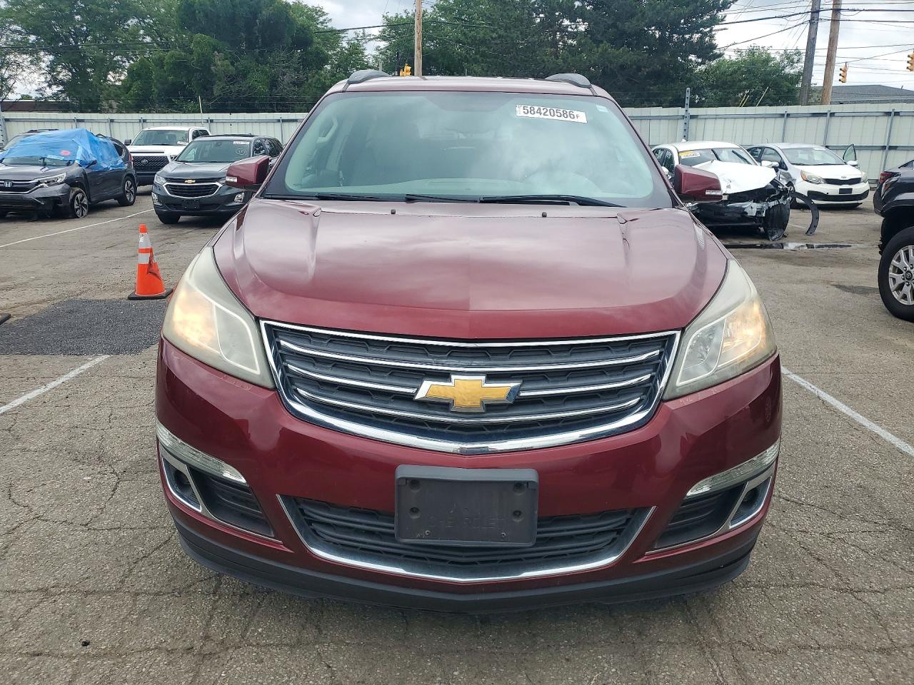 2015 Chevrolet Traverse Lt Burgundy vin: 1GNKVGKD0FJ240856