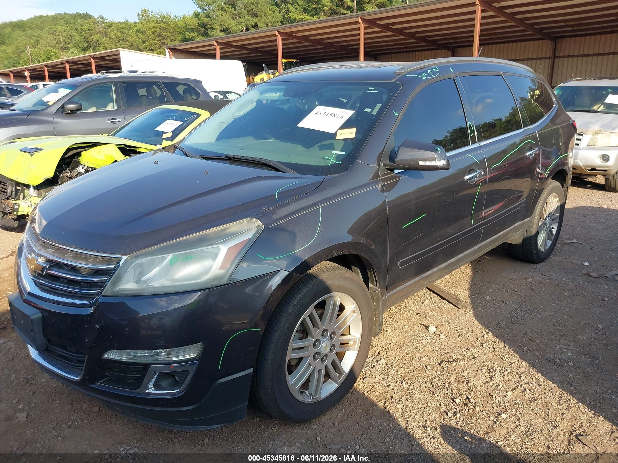 2015 Chevrolet Traverse 1lt Black vin: 1GNKVGKD0FJ331674