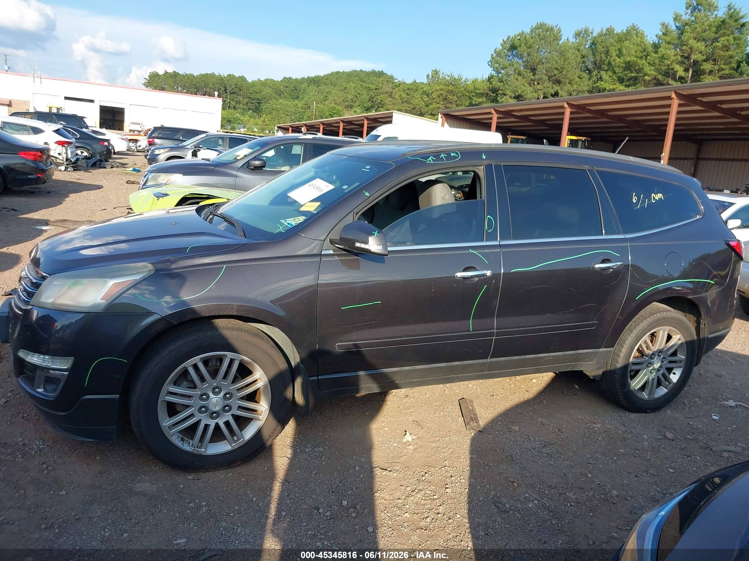 2015 Chevrolet Traverse 1lt Black vin: 1GNKVGKD0FJ331674