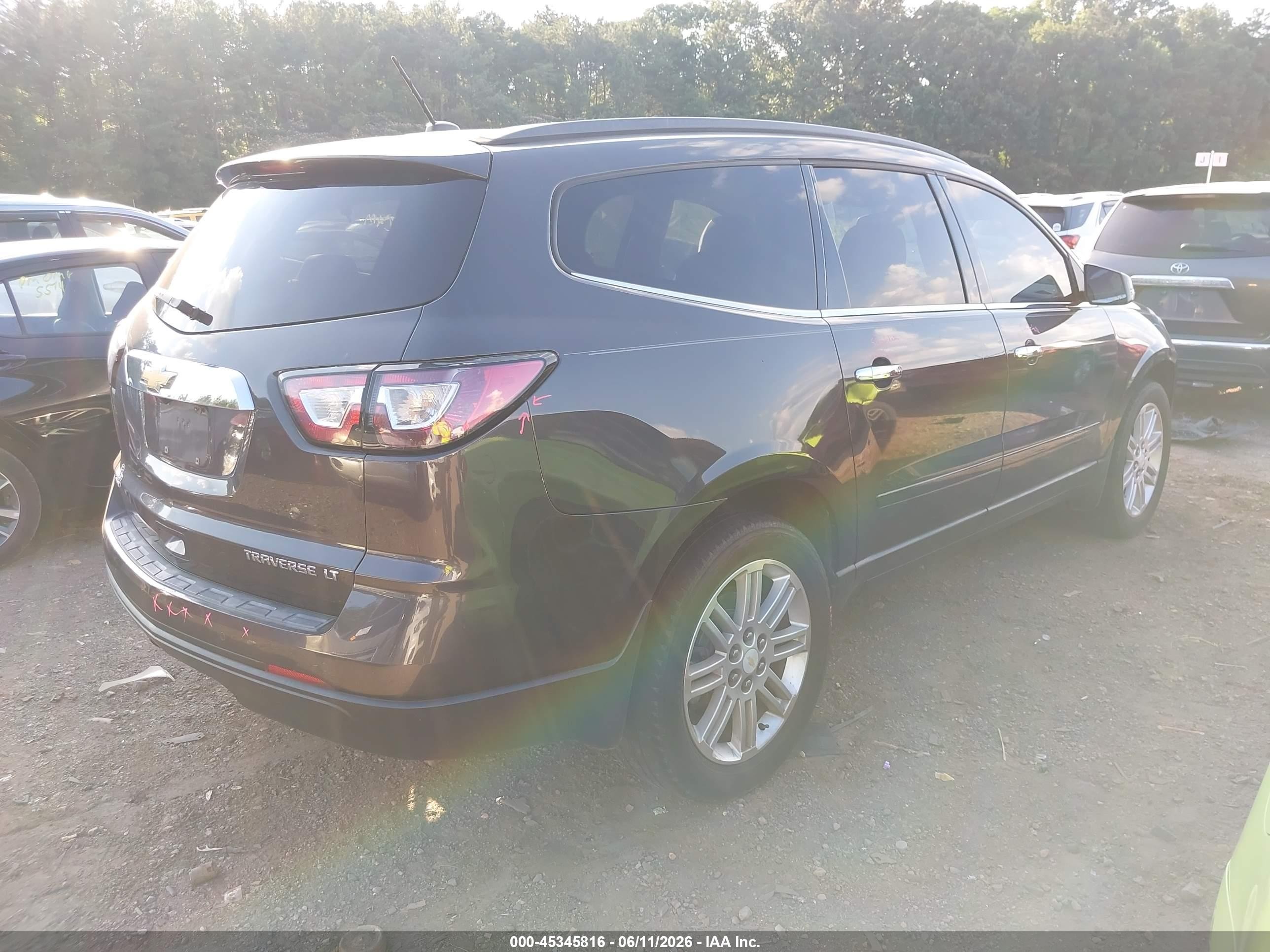 2015 Chevrolet Traverse 1lt Black vin: 1GNKVGKD0FJ331674