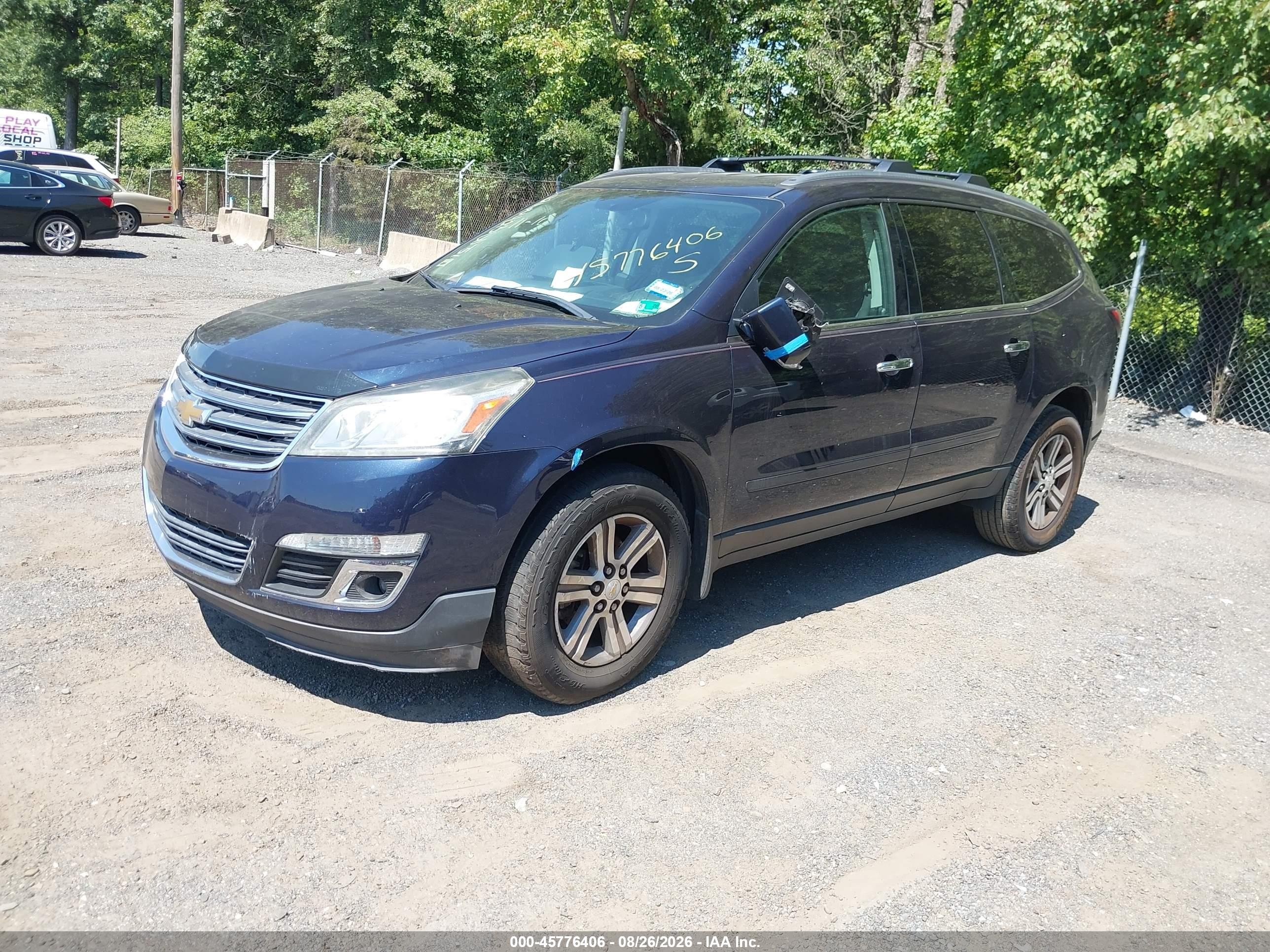 2015 Chevrolet Traverse Lt Синий vin: 1GNKVGKD0FJ373746