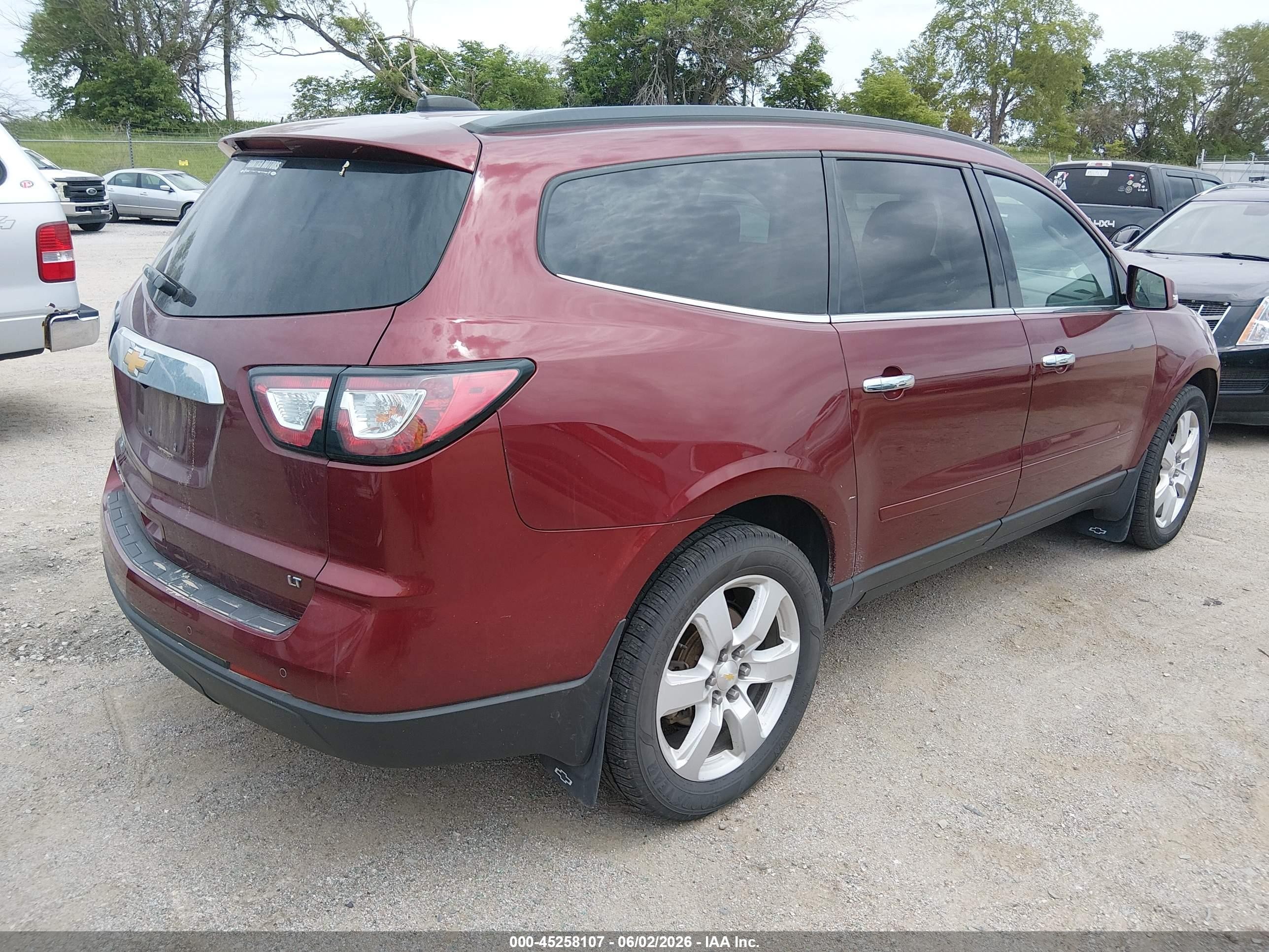 2017 Chevrolet Traverse 1lt Maroon vin: 1GNKVGKD0HJ238107