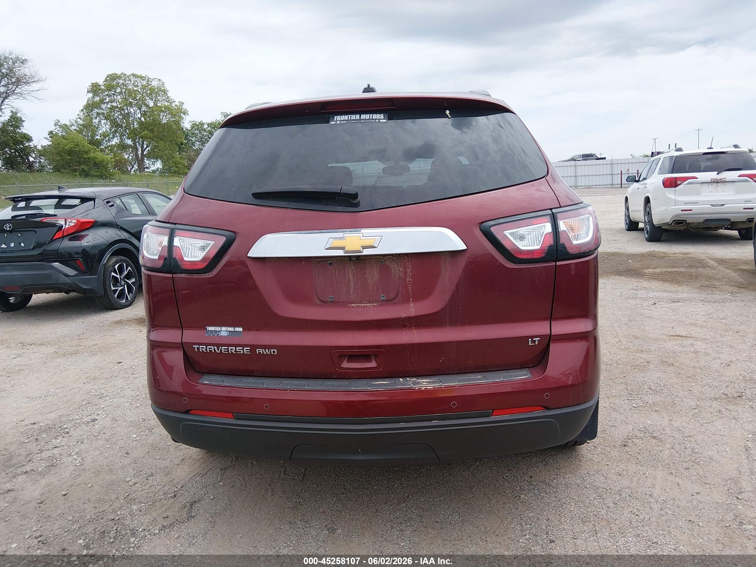 2017 Chevrolet Traverse 1lt Maroon vin: 1GNKVGKD0HJ238107