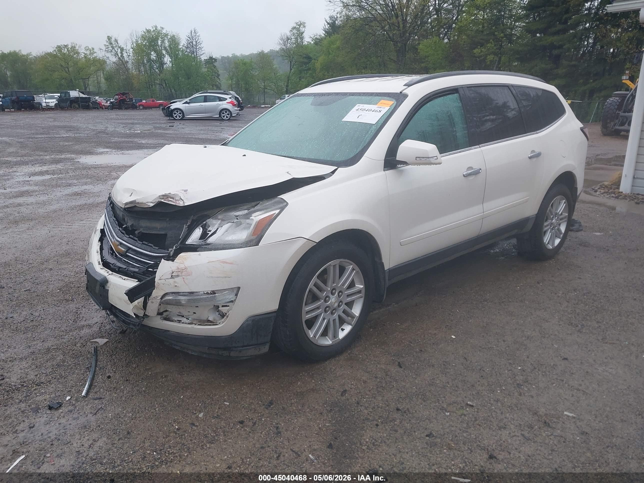 2014 Chevrolet Traverse 1lt White vin: 1GNKVGKD1EJ337059
