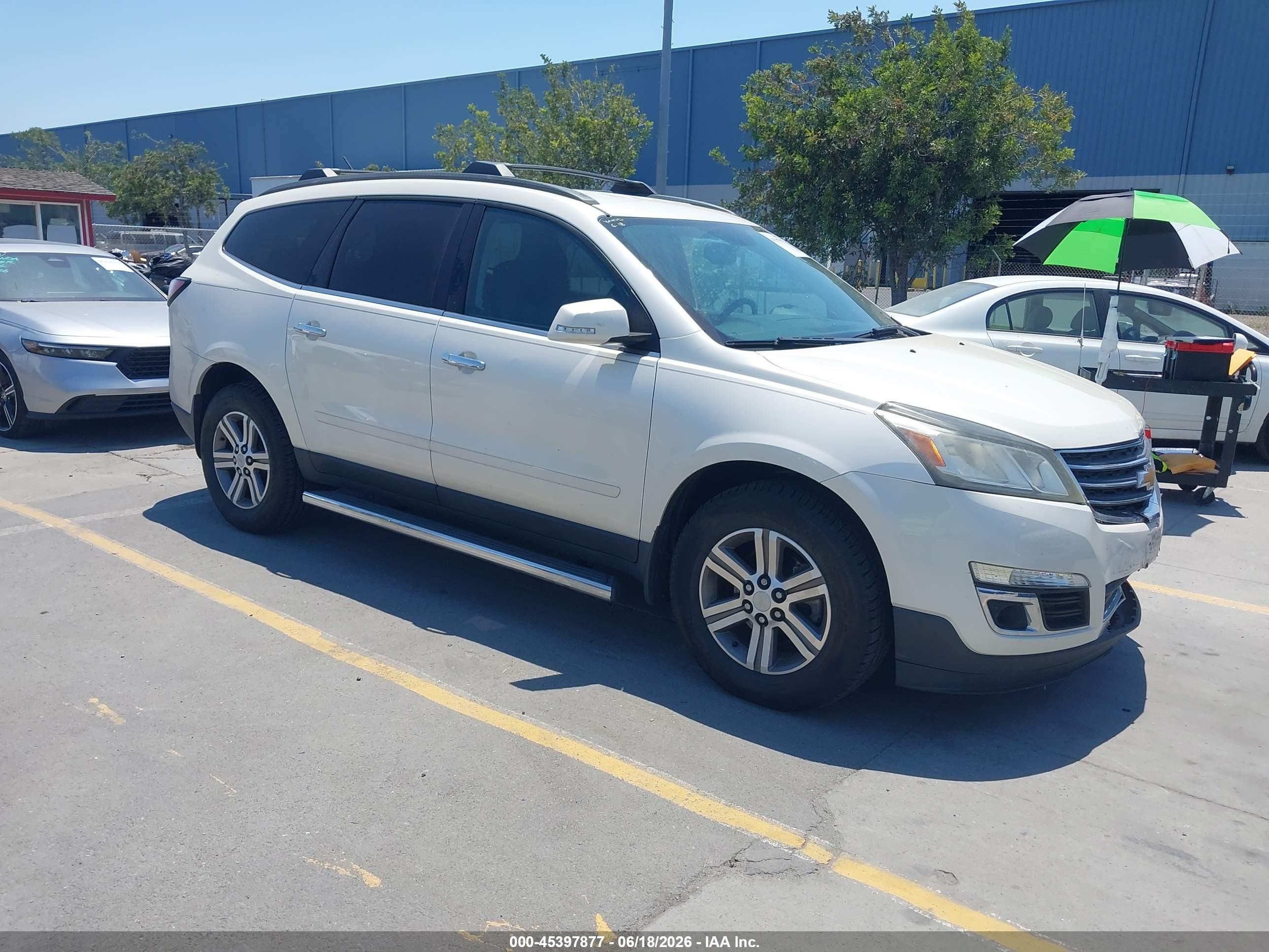 2015 Chevrolet Traverse 1lt Белый vin: 1GNKVGKD1FJ249758