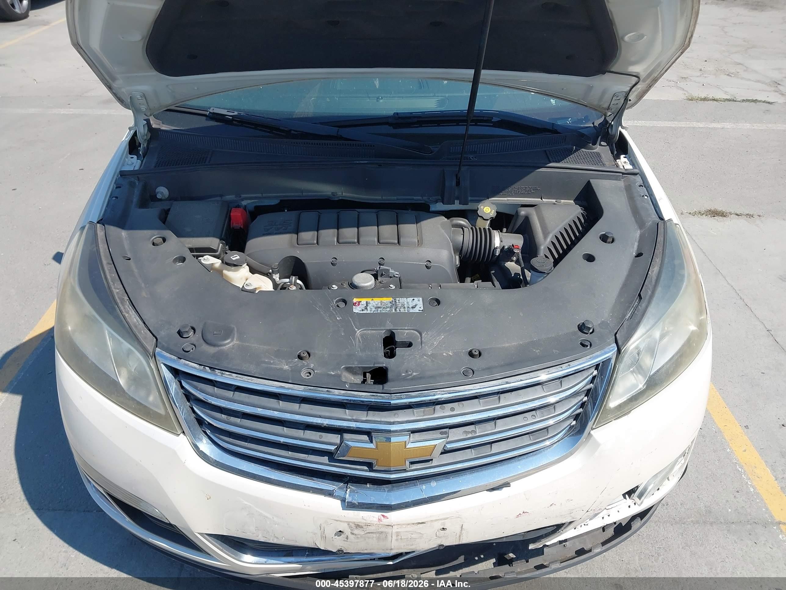 2015 Chevrolet Traverse 1lt White vin: 1GNKVGKD1FJ249758