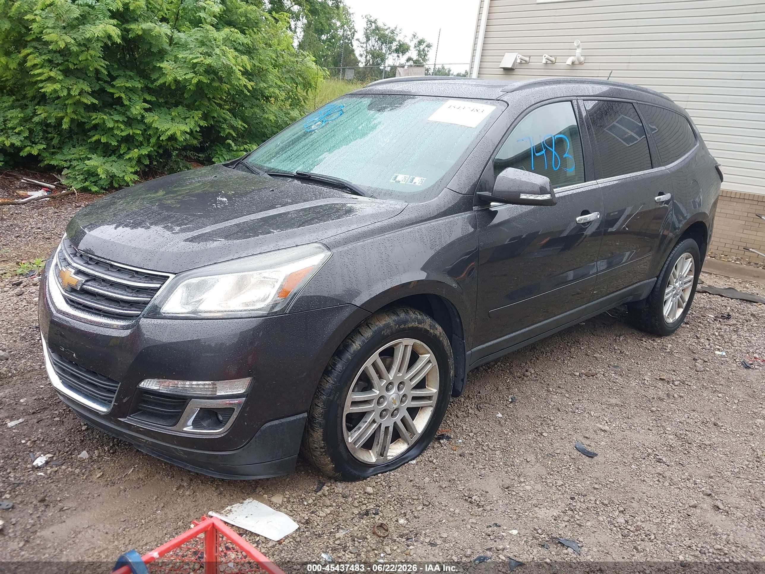 2015 Chevrolet Traverse 1lt Серый vin: 1GNKVGKD1FJ380821