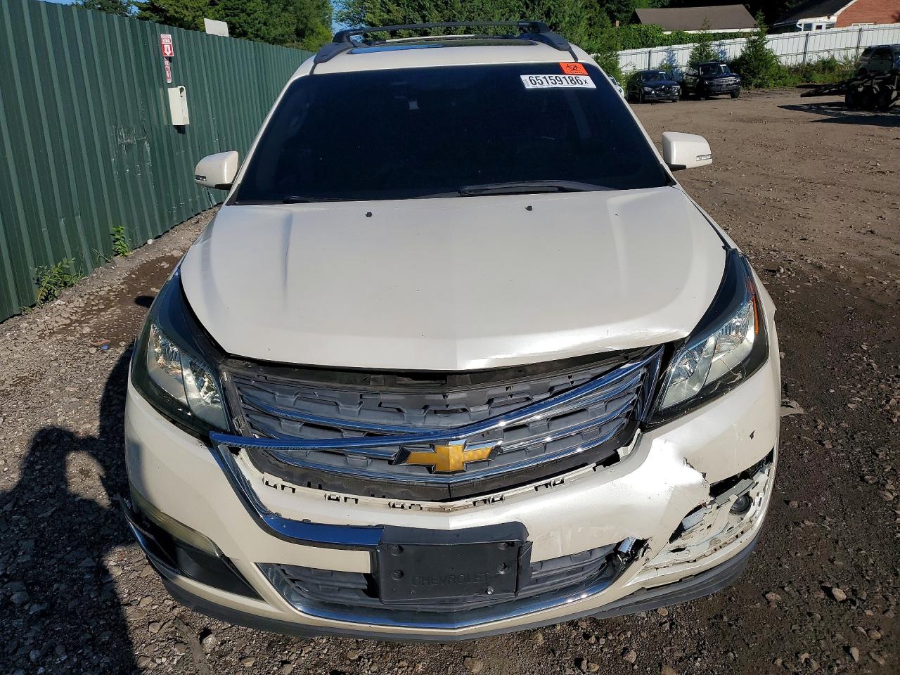 2013 Chevrolet Traverse Lt White vin: 1GNKVGKD2DJ165705