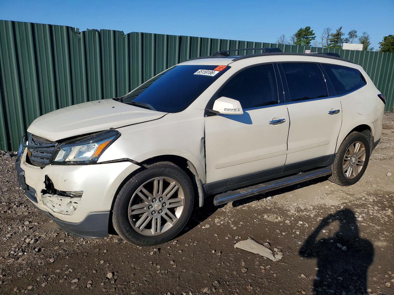 2013 Chevrolet Traverse Lt White vin: 1GNKVGKD2DJ165705