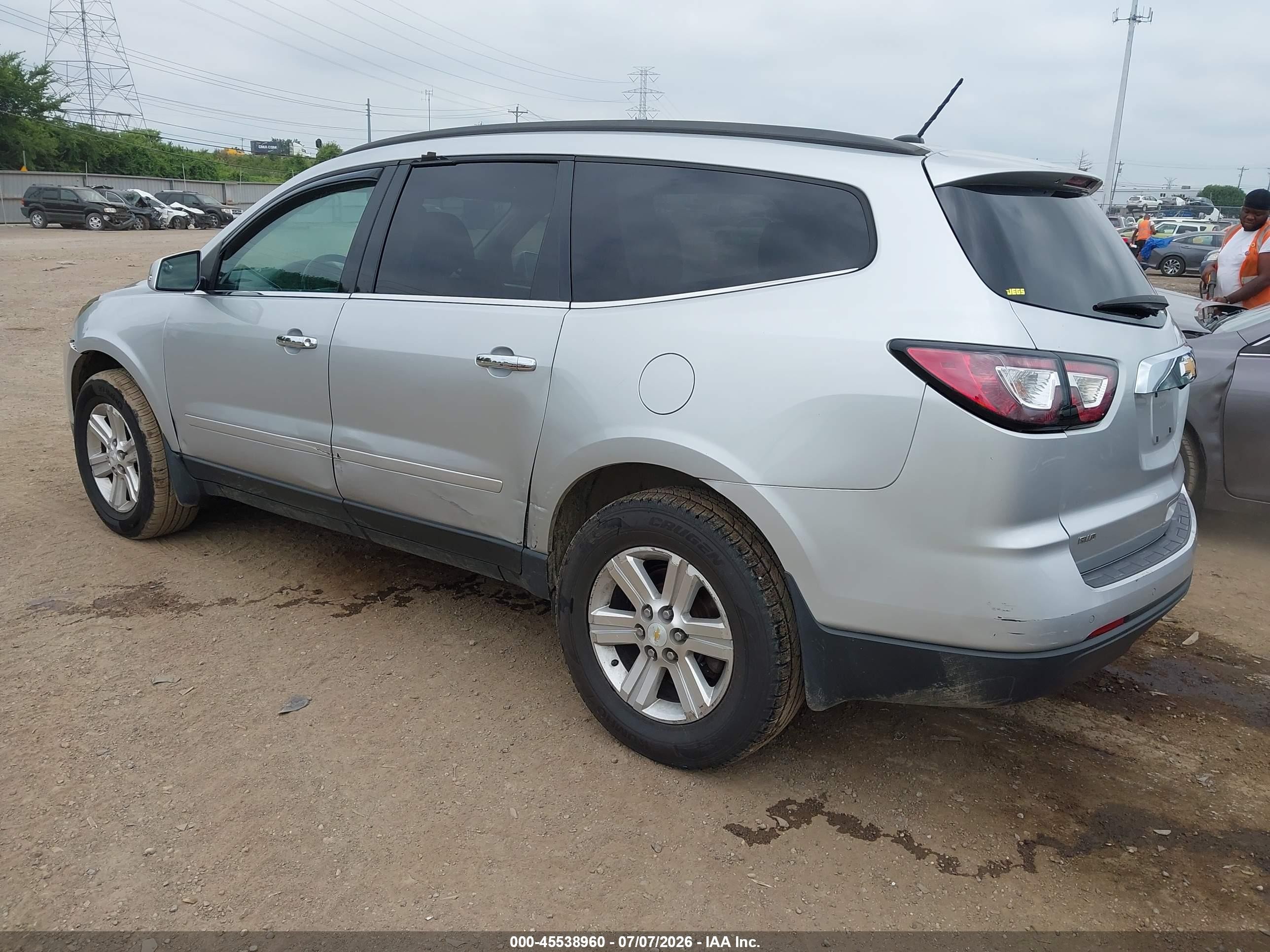 2013 Chevrolet Traverse Lt Silver vin: 1GNKVGKD3DJ194484