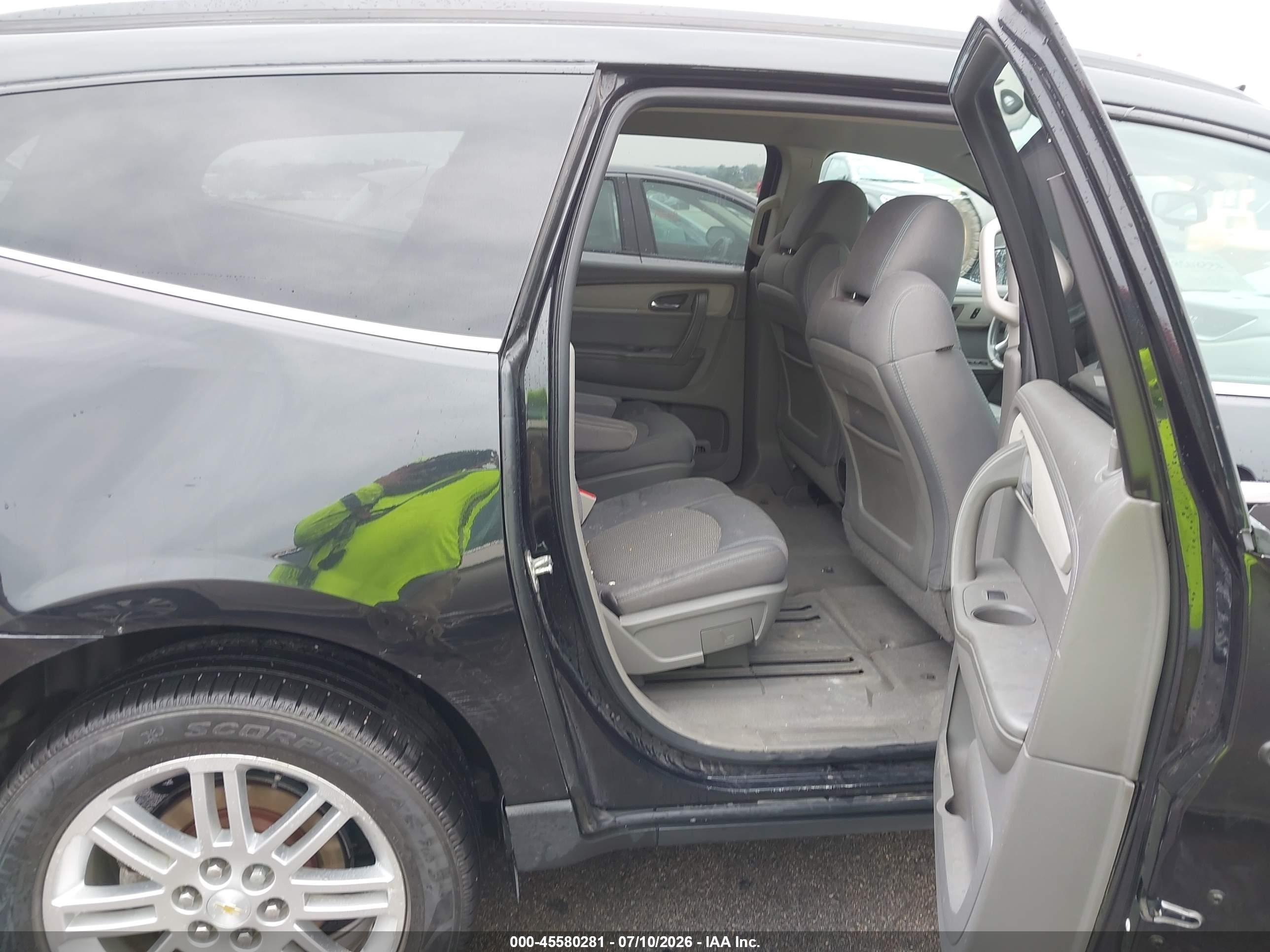 2014 Chevrolet Traverse 1lt Black vin: 1GNKVGKD3EJ293940