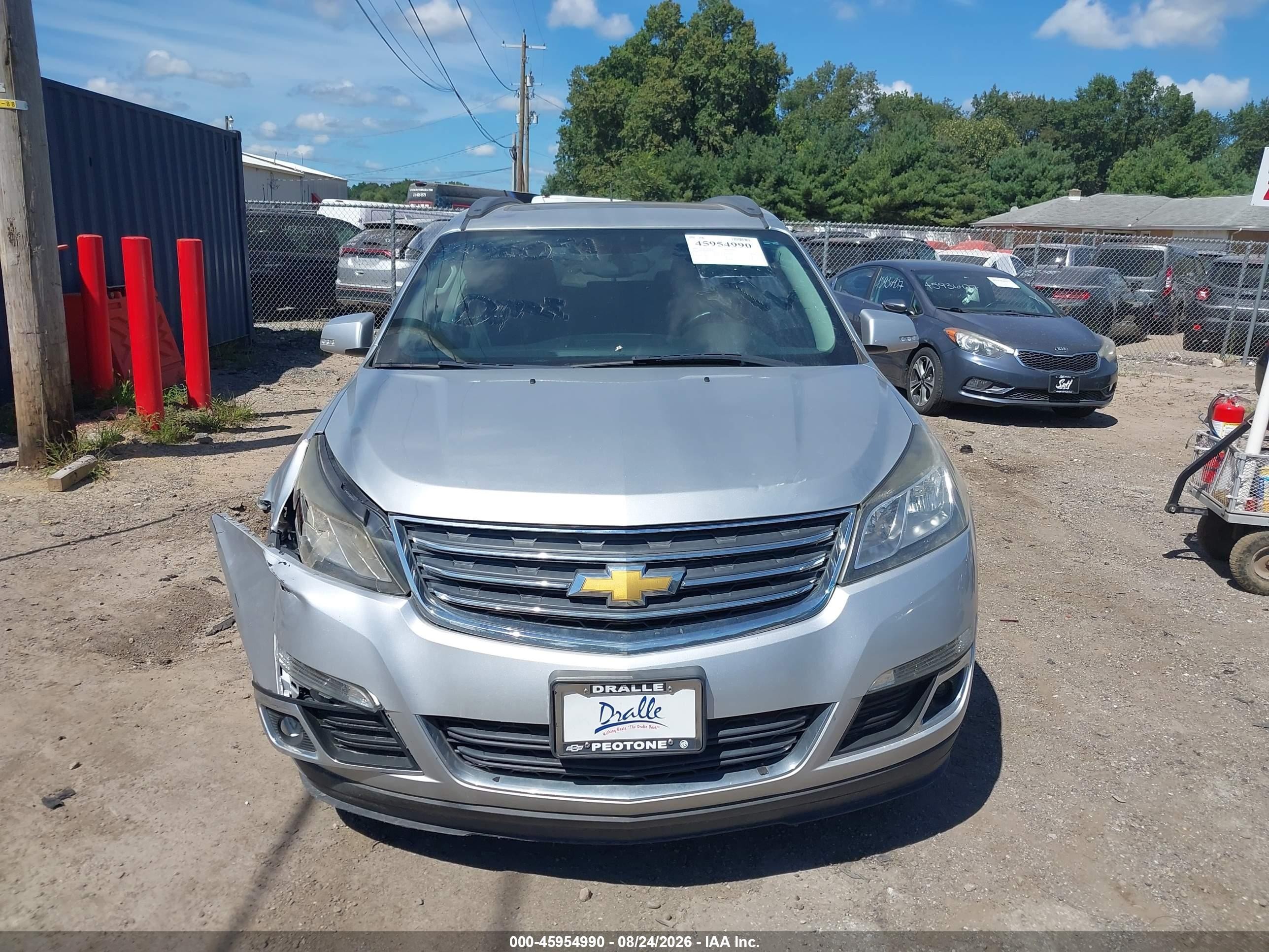 2015 Chevrolet Traverse 1lt Silver vin: 1GNKVGKD3FJ190163