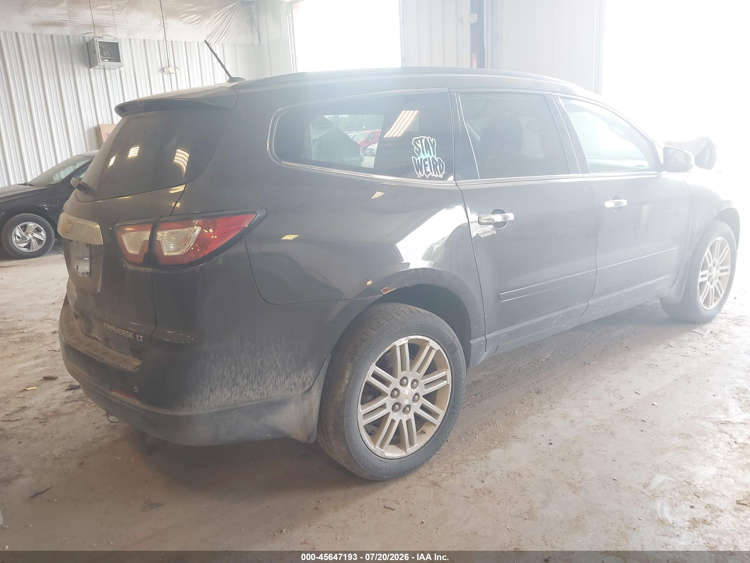 2015 Chevrolet Traverse Lt Black vin: 1GNKVGKD3FJ278310