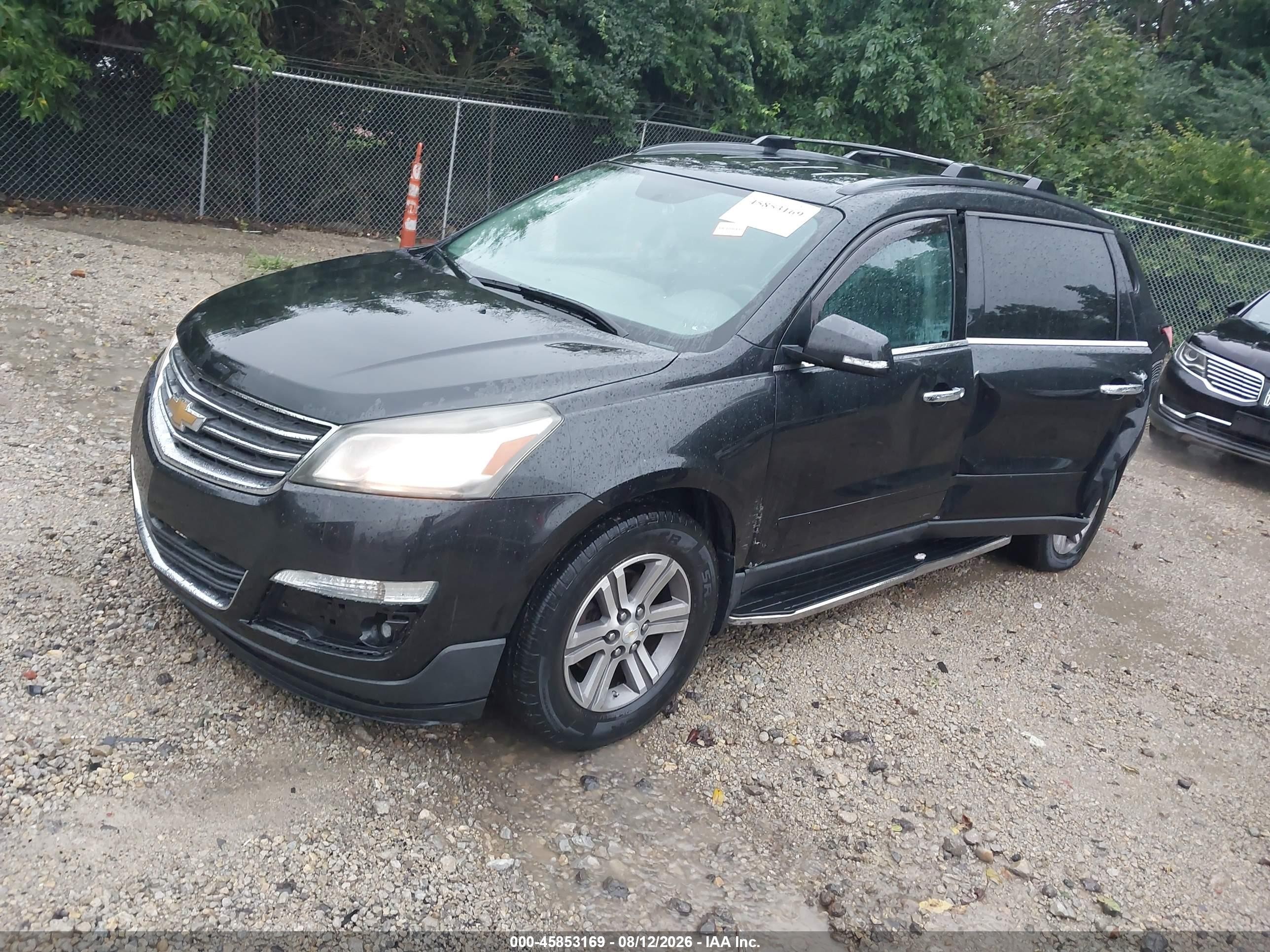 2015 Chevrolet Traverse Lt Black vin: 1GNKVGKD3FJ290327