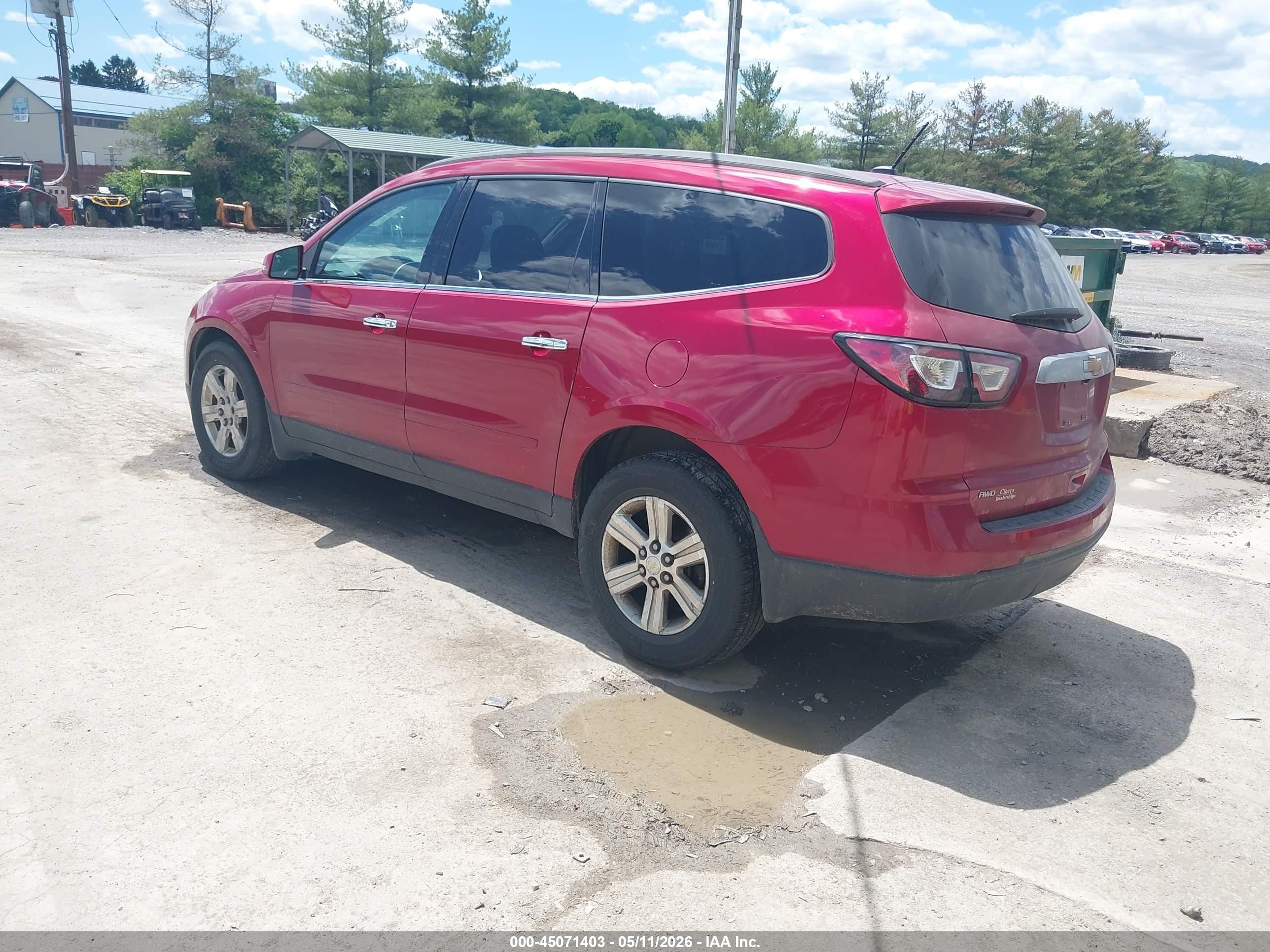 2013 Chevrolet Traverse 1lt Red vin: 1GNKVGKD4DJ147898